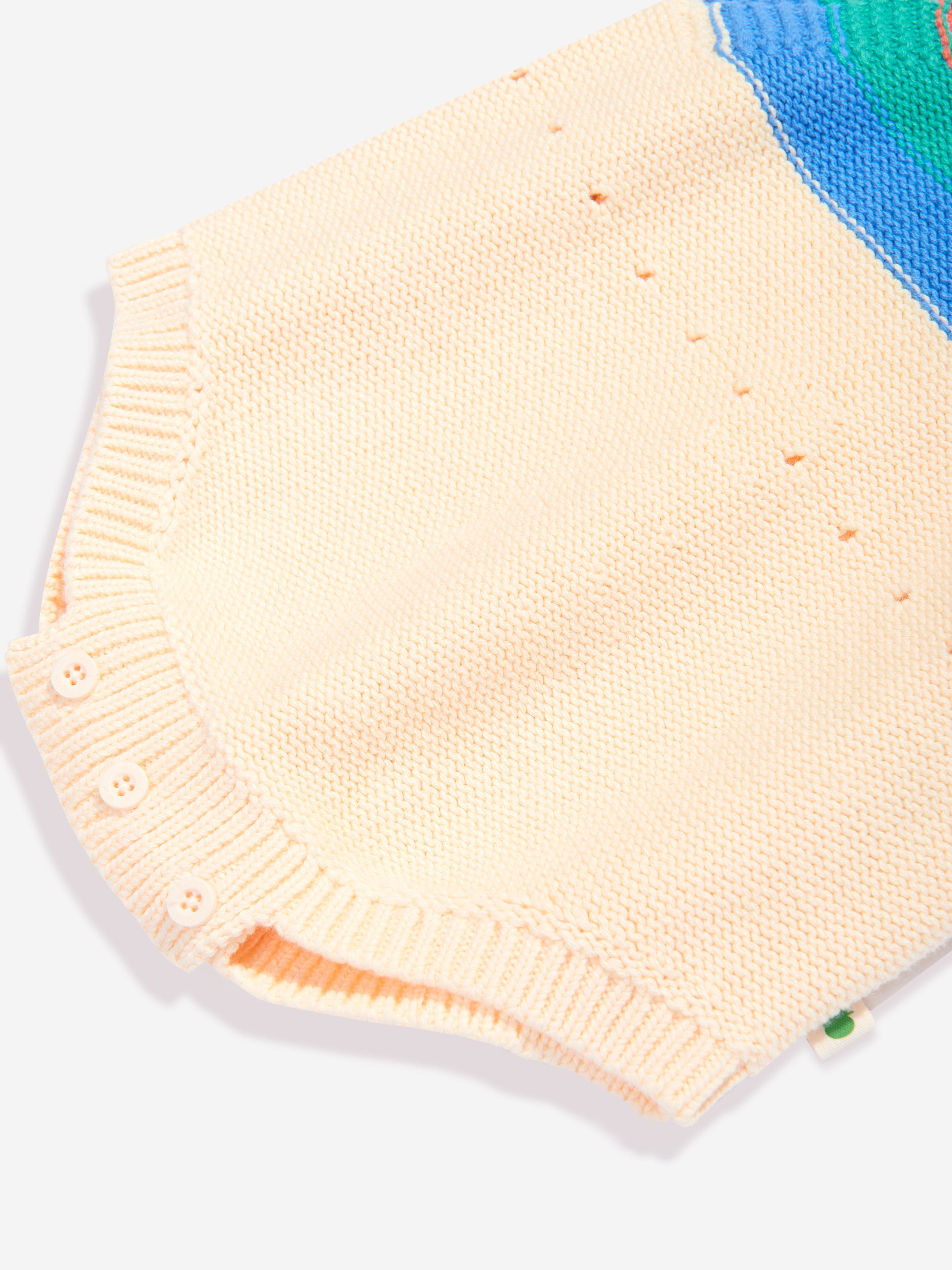 The Bonnie Mob Baby Rainbow Stripe Bubble Romper in Multicolour Free Shipping Finishline