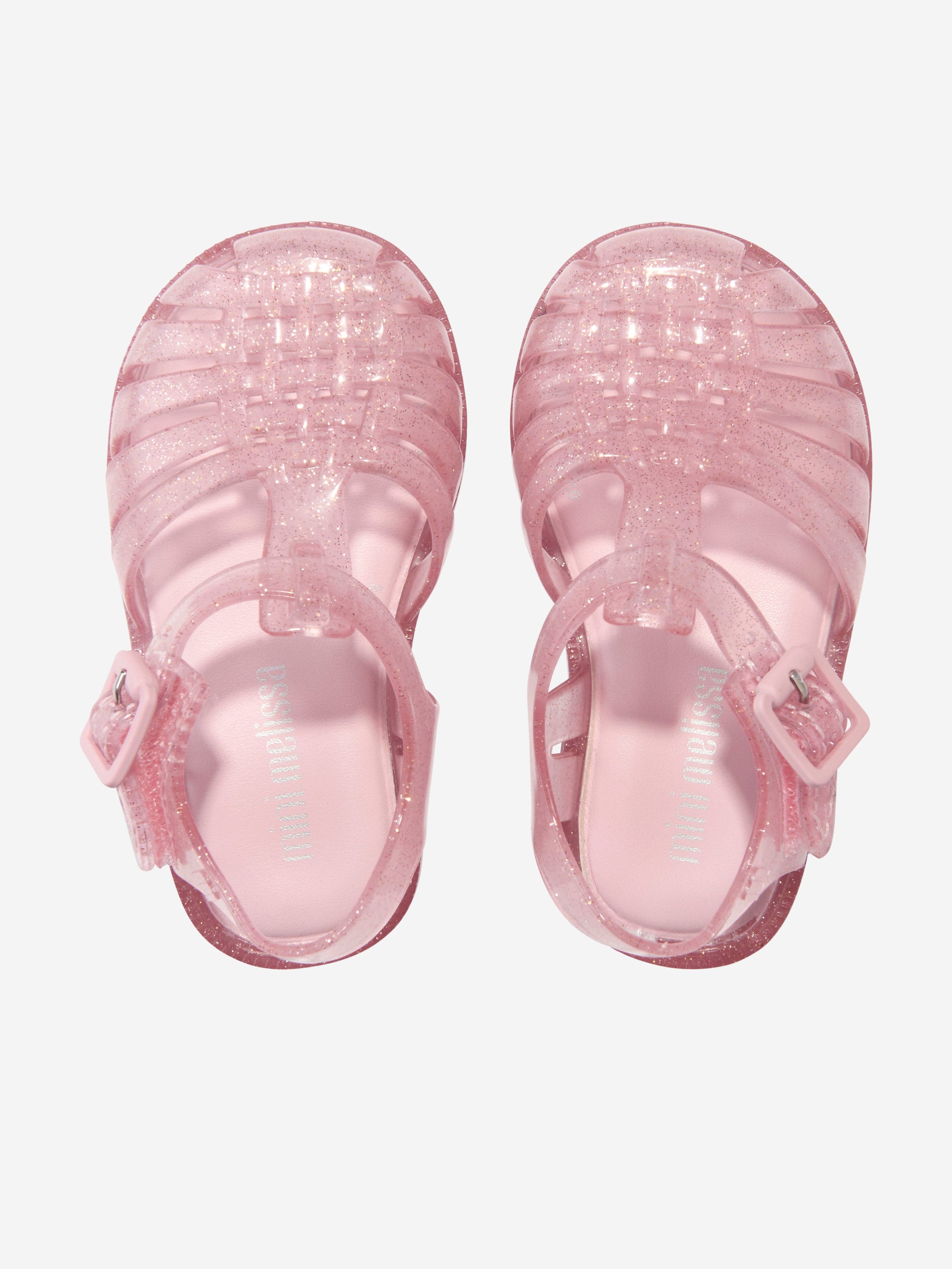 Mini Melissa Girls Glitter Jelly Sandals in Pink How Much Cheap Online
