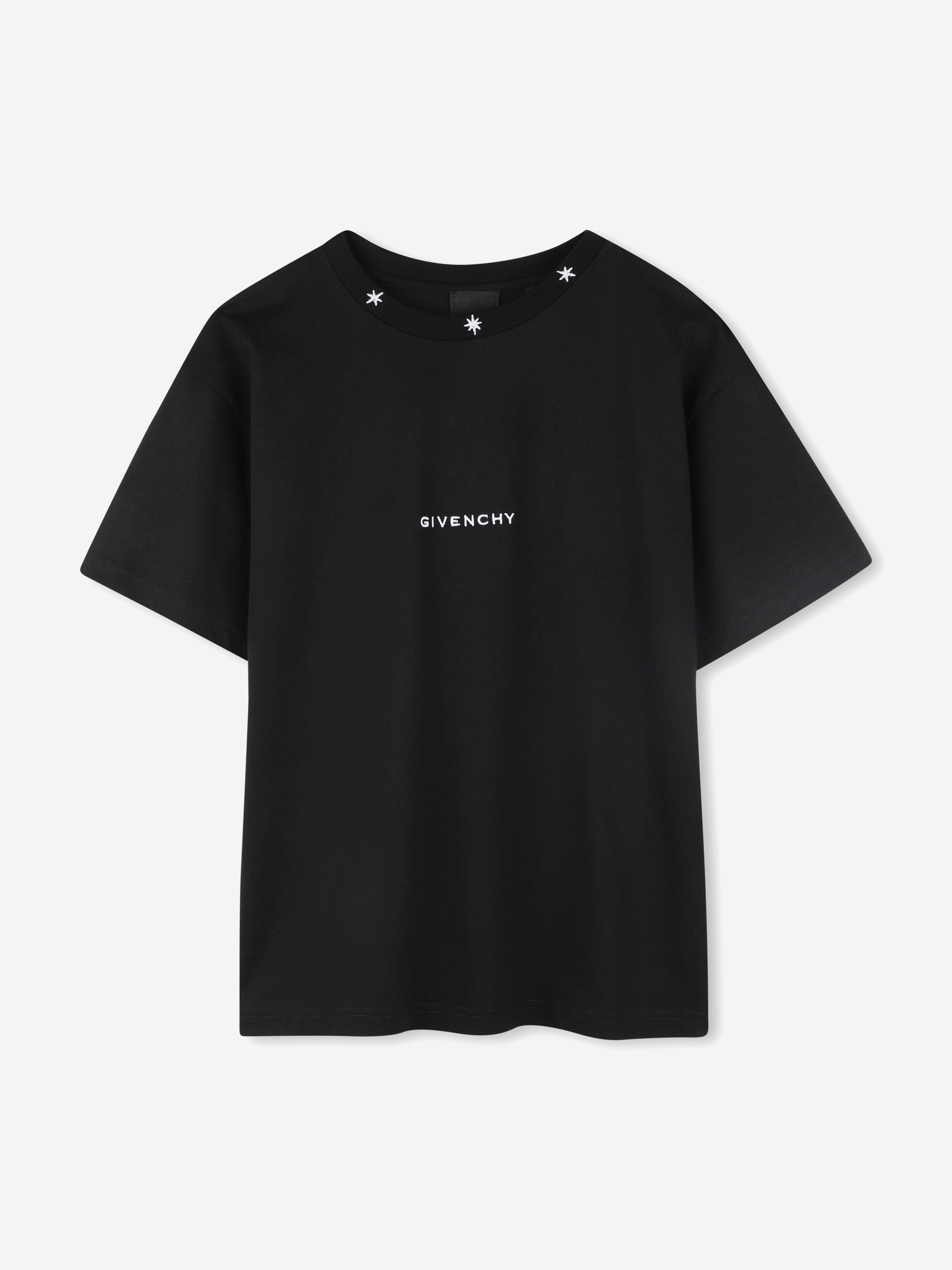 Boys Embroidered Logo T-Shirt in Black Cheap Brand New Unisex