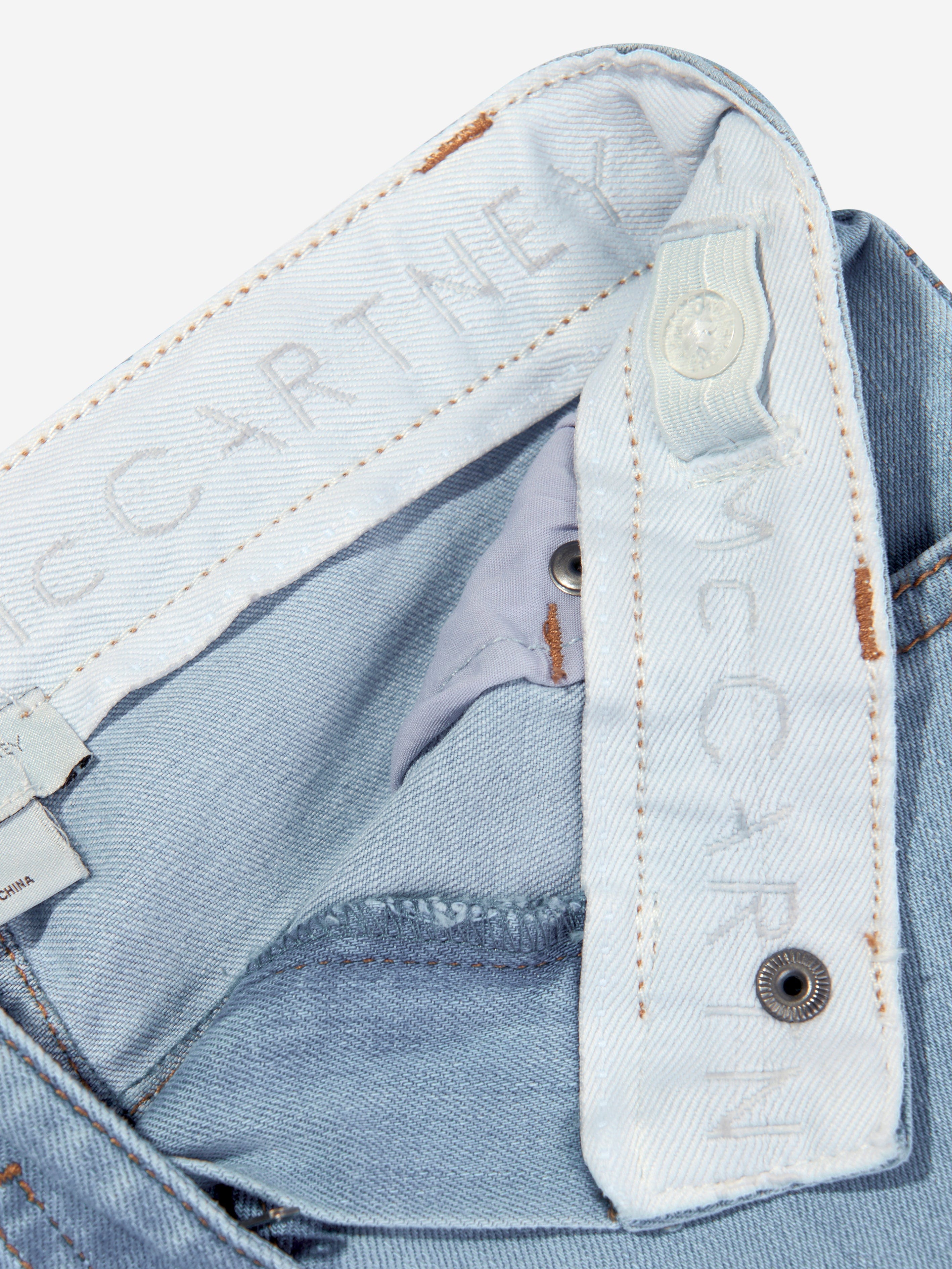 Stella McCartney Girls Logo Jeans in Blue Free Shipping Classic