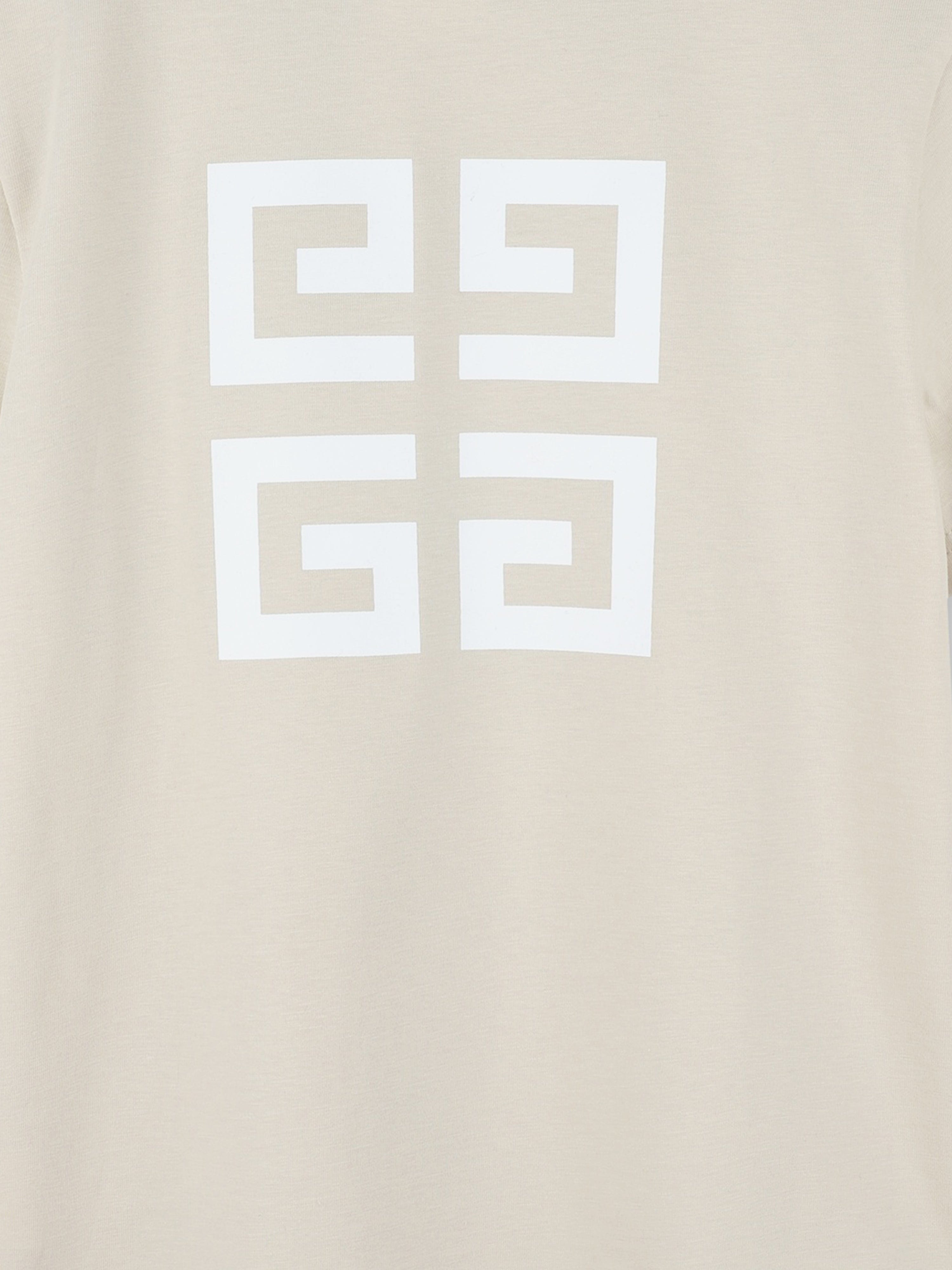 Kids Logo Print T-Shirt in Beige Cheap Sale Inexpensive
