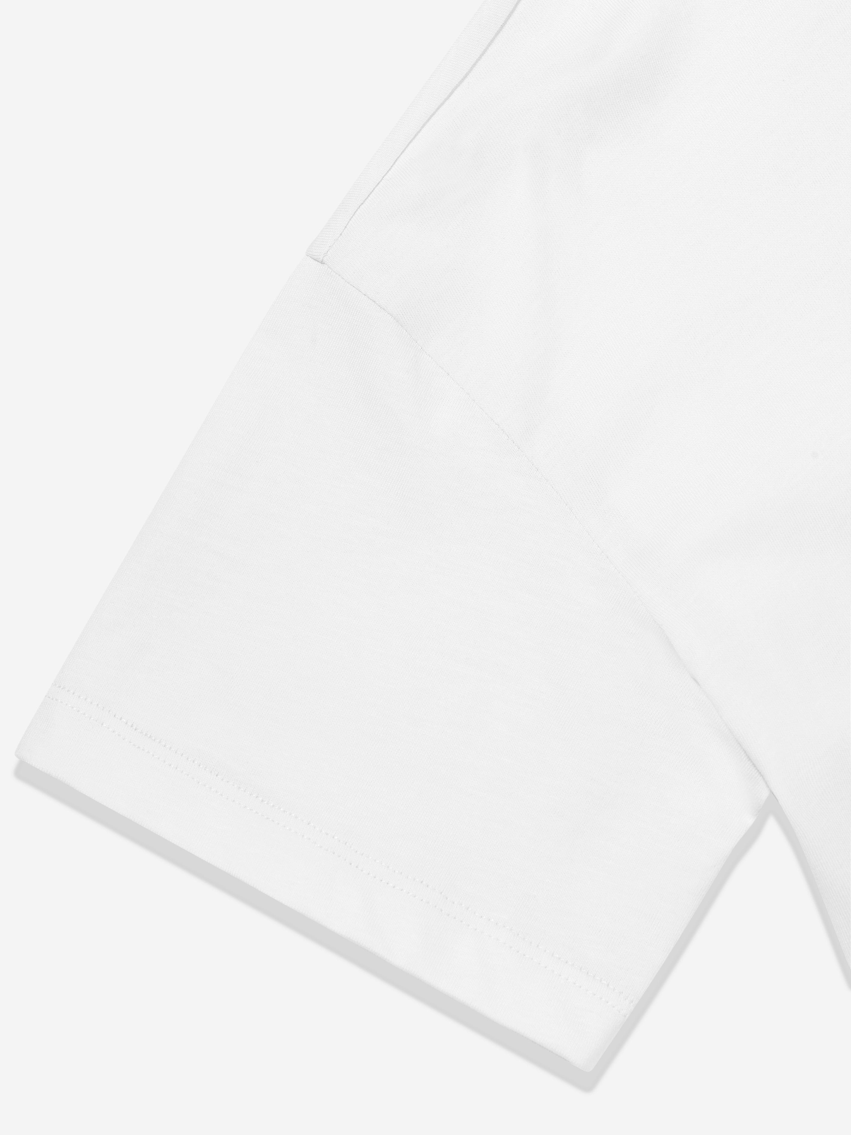 Boys Logo Print T-Shirt in Ivory Amazing Pice