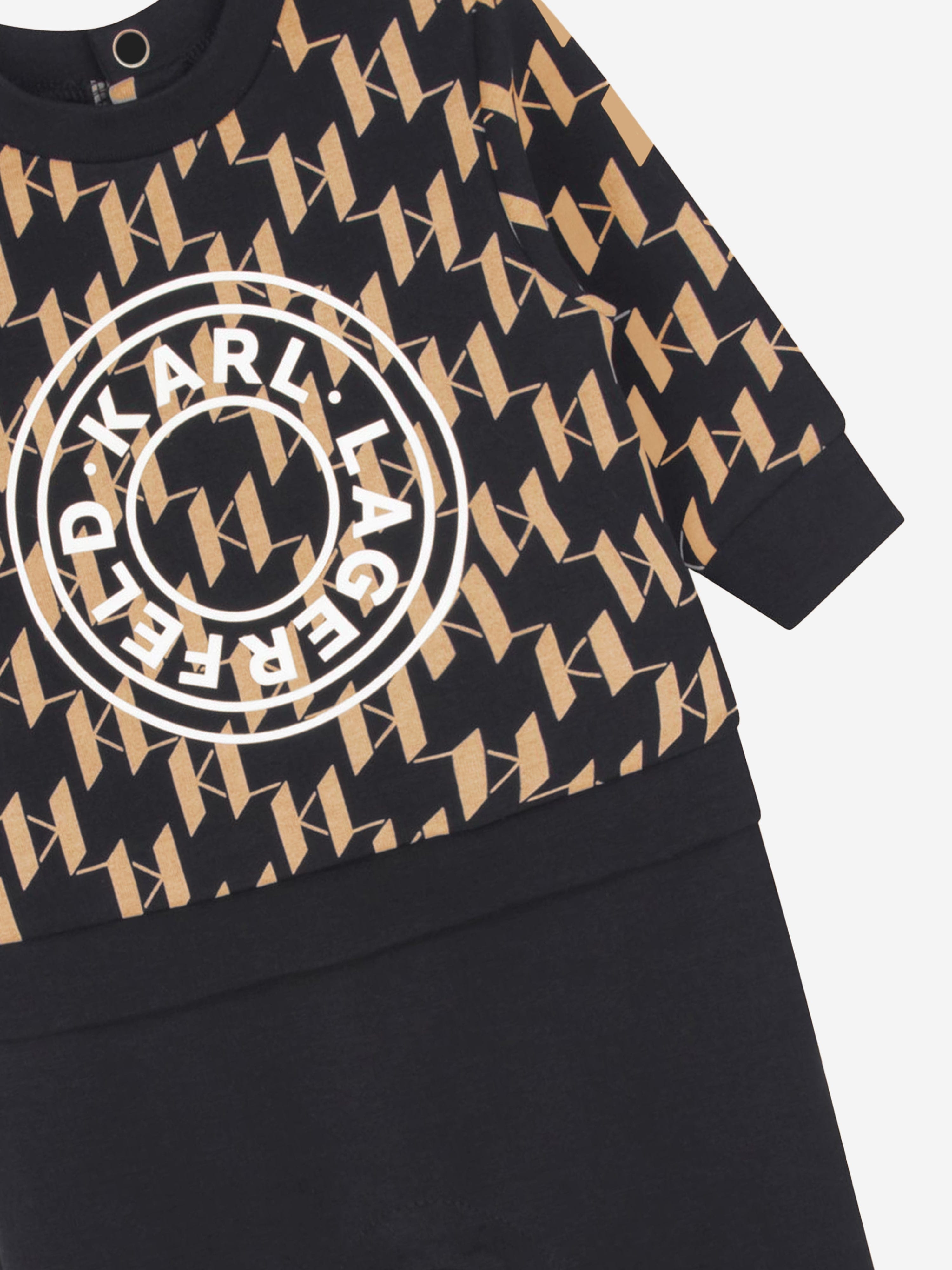 Karl Lagerfeld Baby Boys Logo Print Romper in Black Discount Best Place