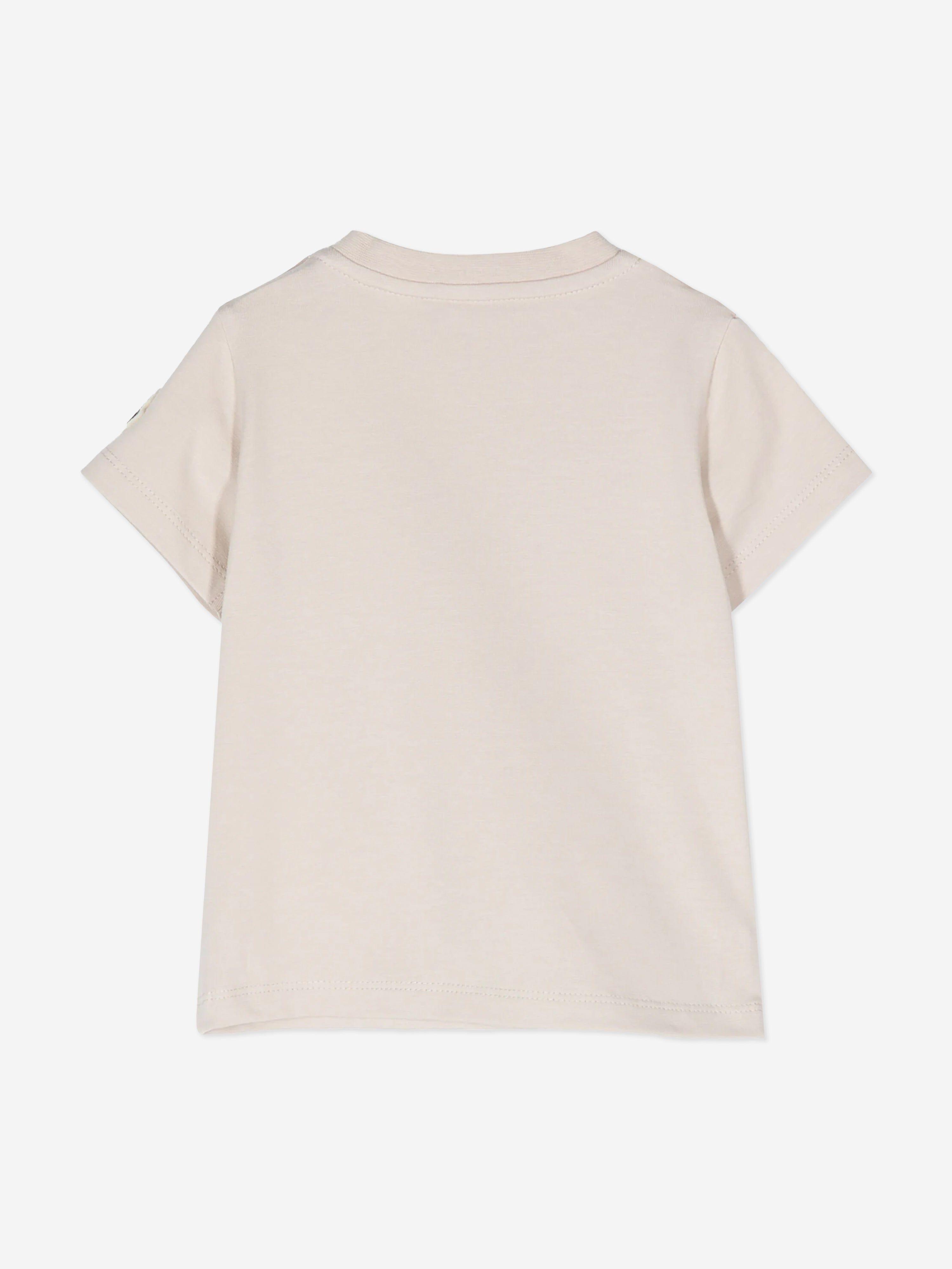 Moncler Enfant Baby Boys Logo T-Shirt in Beige Cheap Best Store To Get