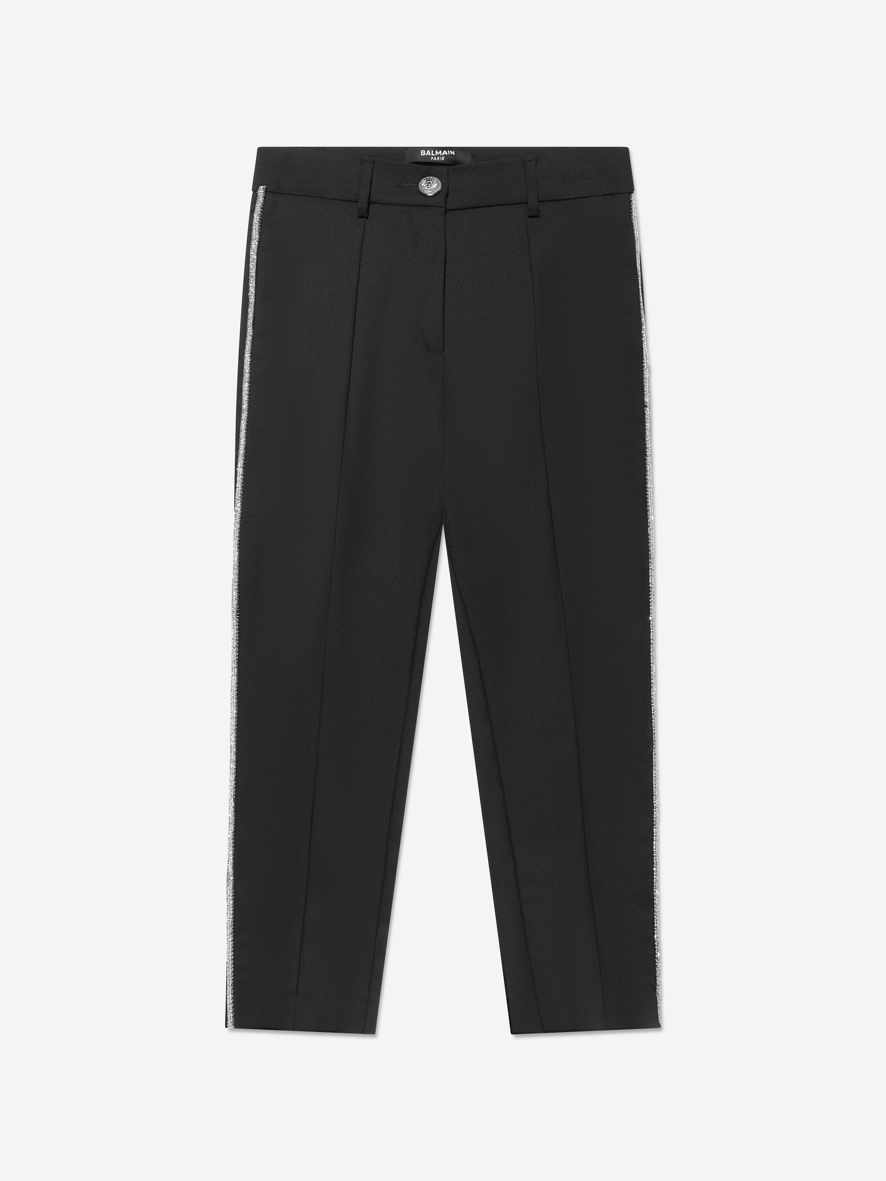 Balmain Girls Wool Suit Trousers in Black Cheap Sale Pick A Best