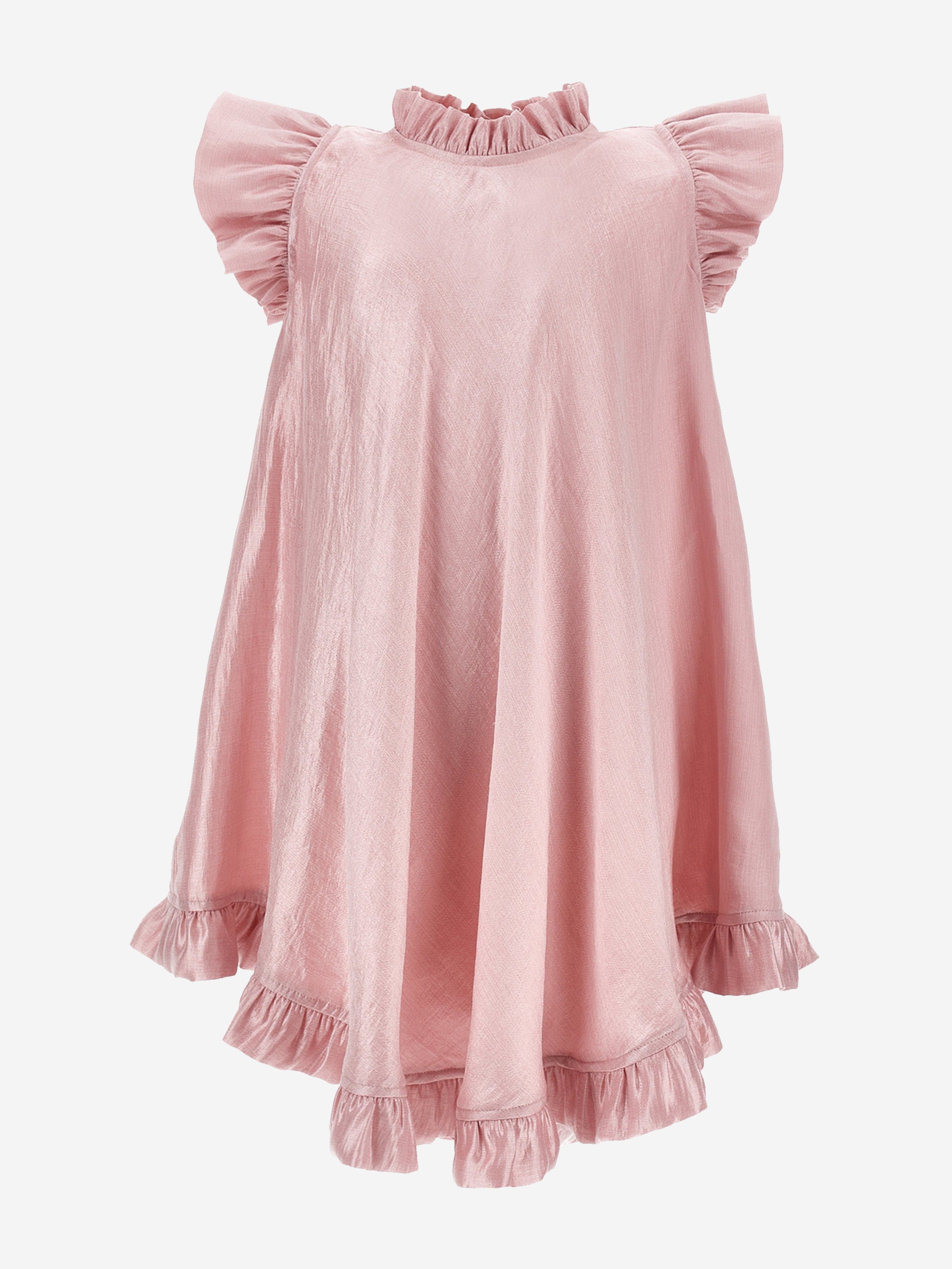 Girls Occasion Dress With Belt in Pink Cheapest Online