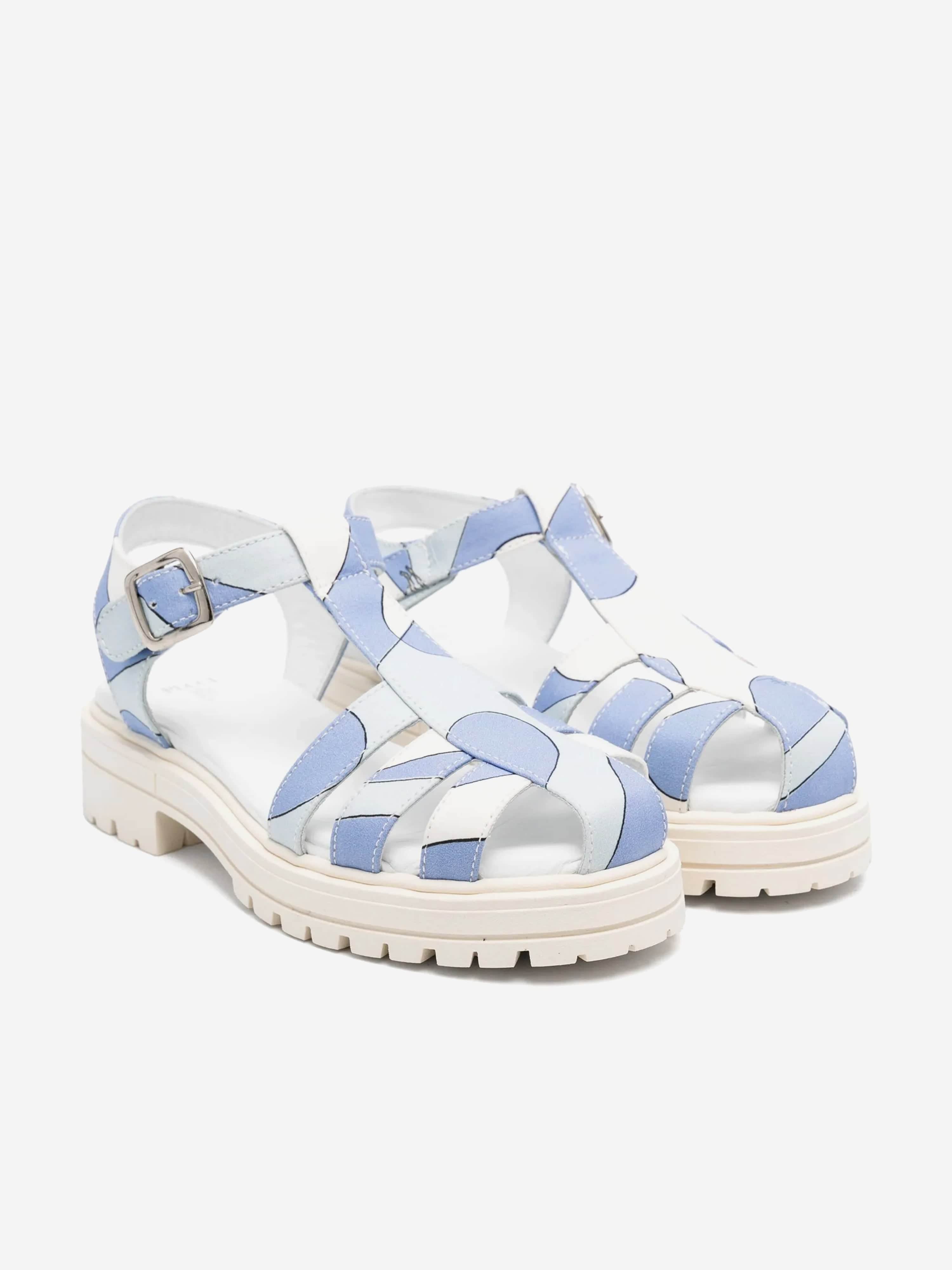 Girls Poplin Sandals in Blue Find Great For Sale