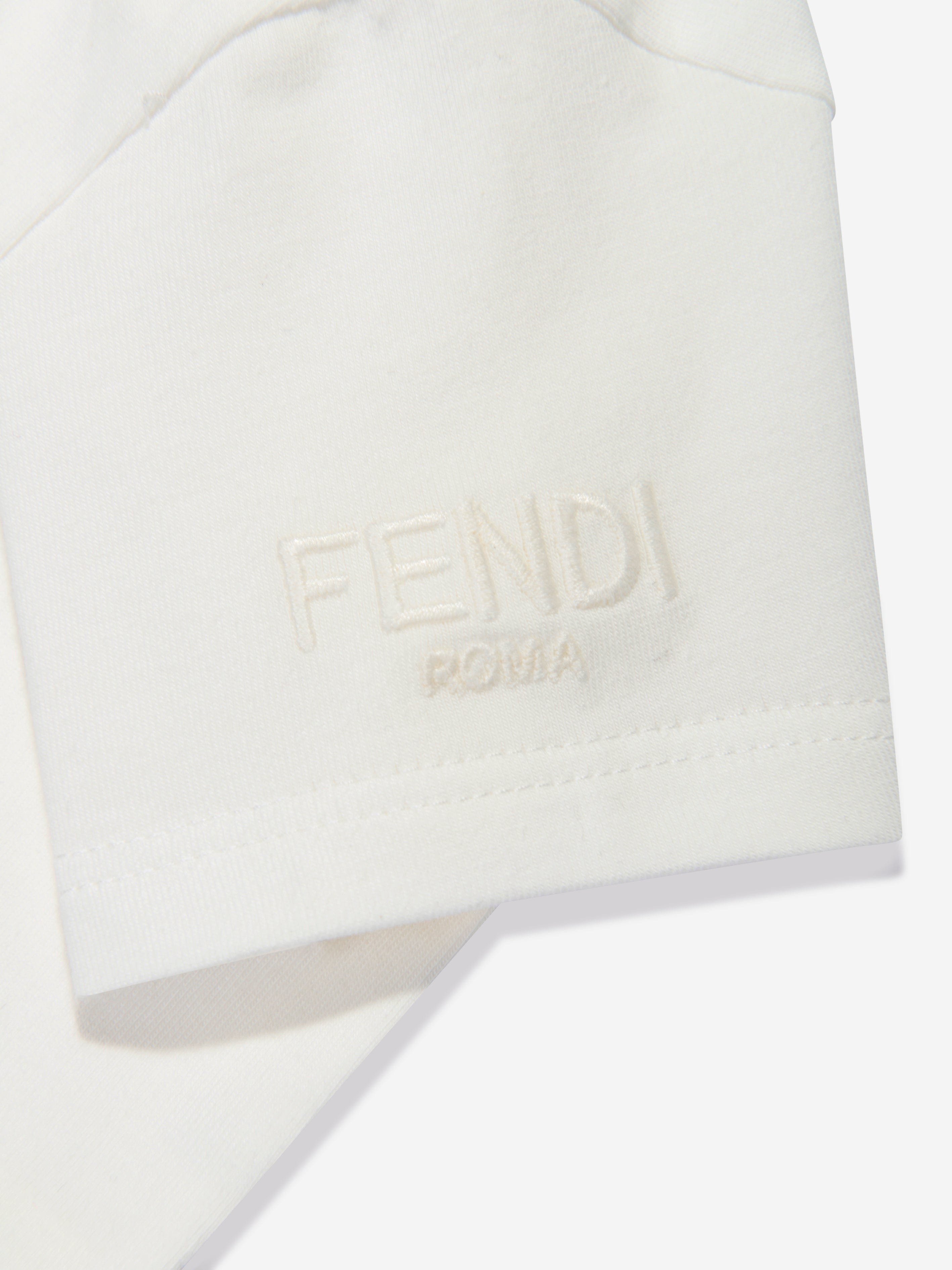 Fendi Baby Girls Bag Print T-Shirt in Ivory Cheapest Cheap Online