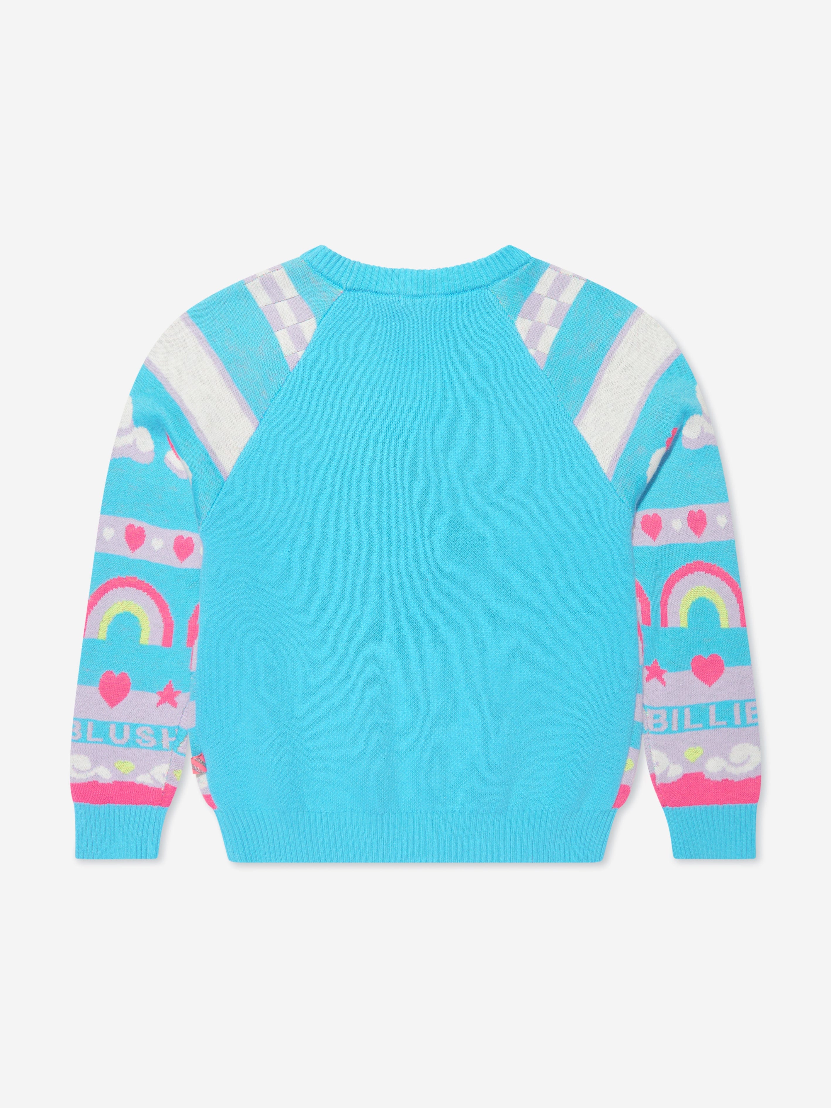 Billieblush Girls Knitted Embellished Jumper in Blue Buy Cheap Pices