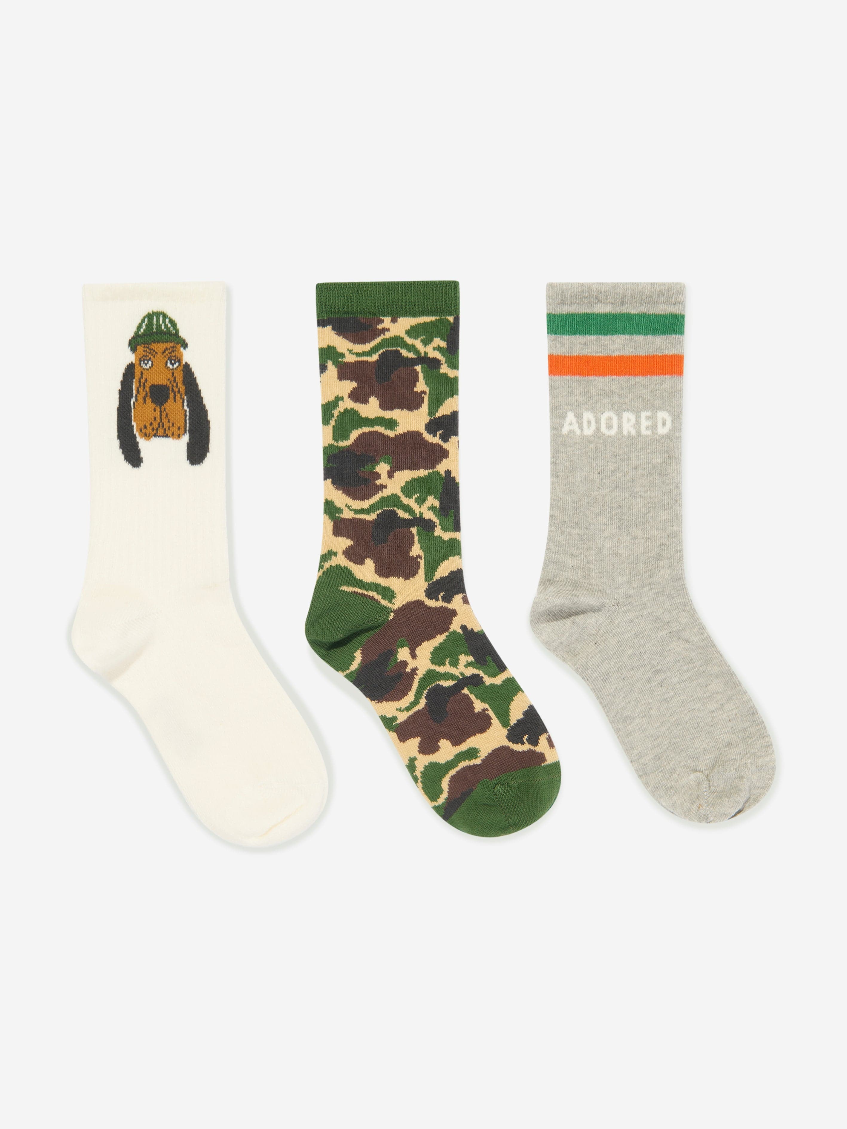 Mini Rodini Kids Bloodhound 3 Pack Socks Set in Multicolour Many Kinds Of Cheap Pice