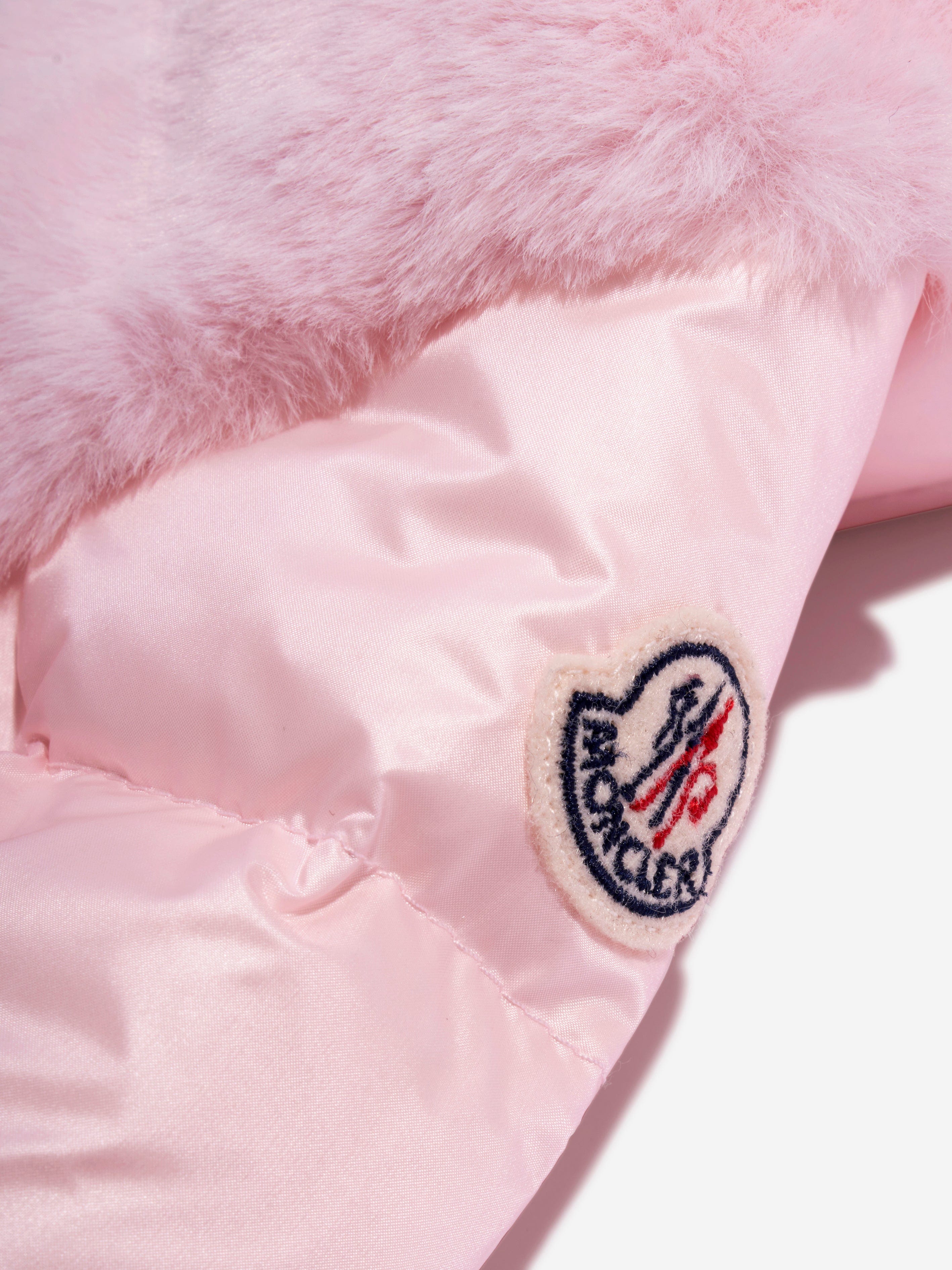 Moncler Enfant Baby Girls Down Padded Natas Jacket in Pink Outlet Store Cheap Pice