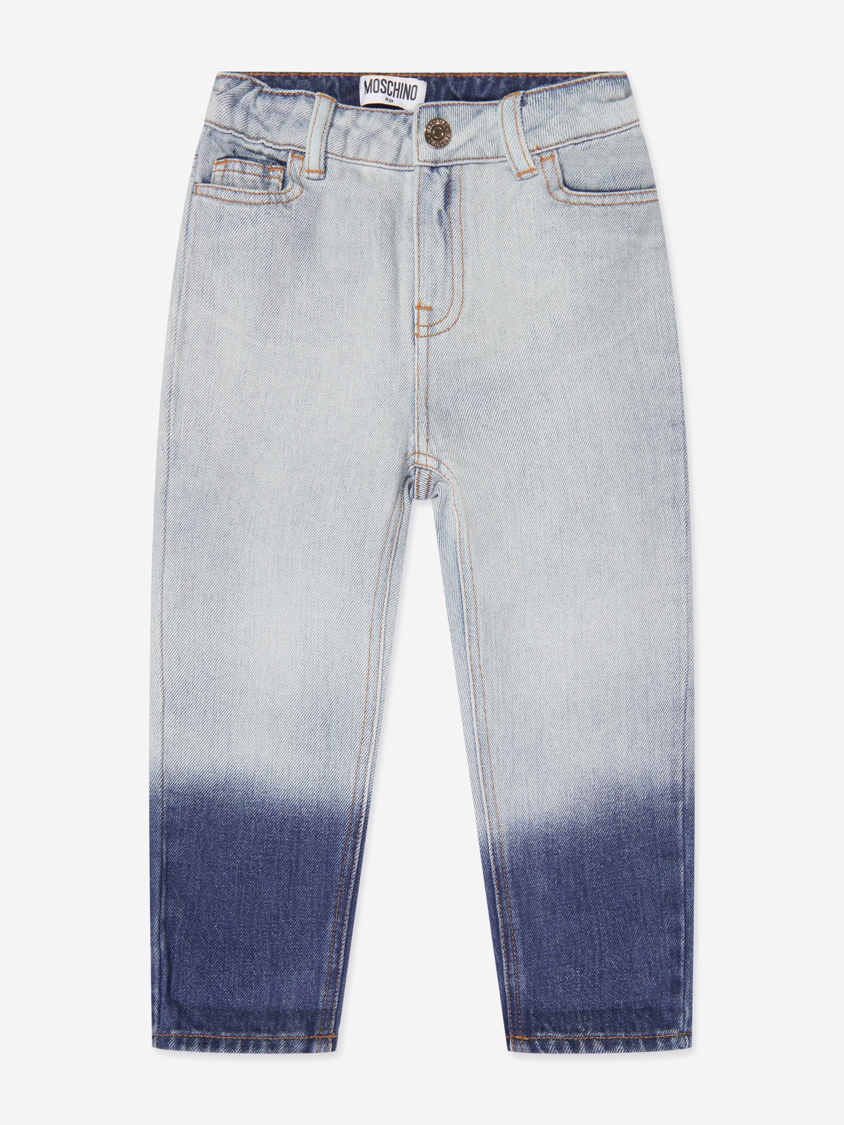 Moschino Kids Slim Fit Jeans in Blue Outlet For Sale