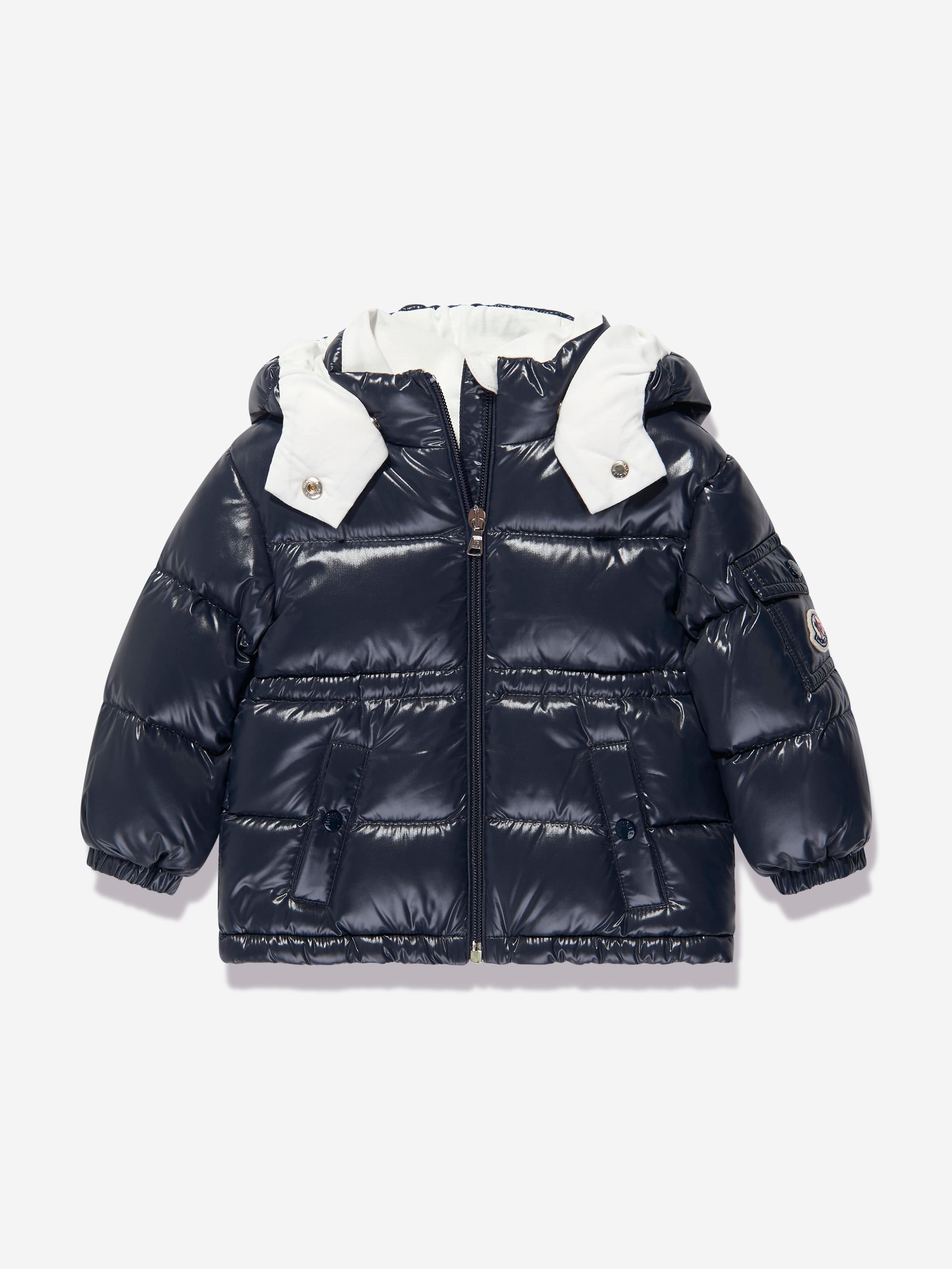 Moncler Enfant Baby Girls Down Padded Maire Jacket in Navy Reliable Cheap Online