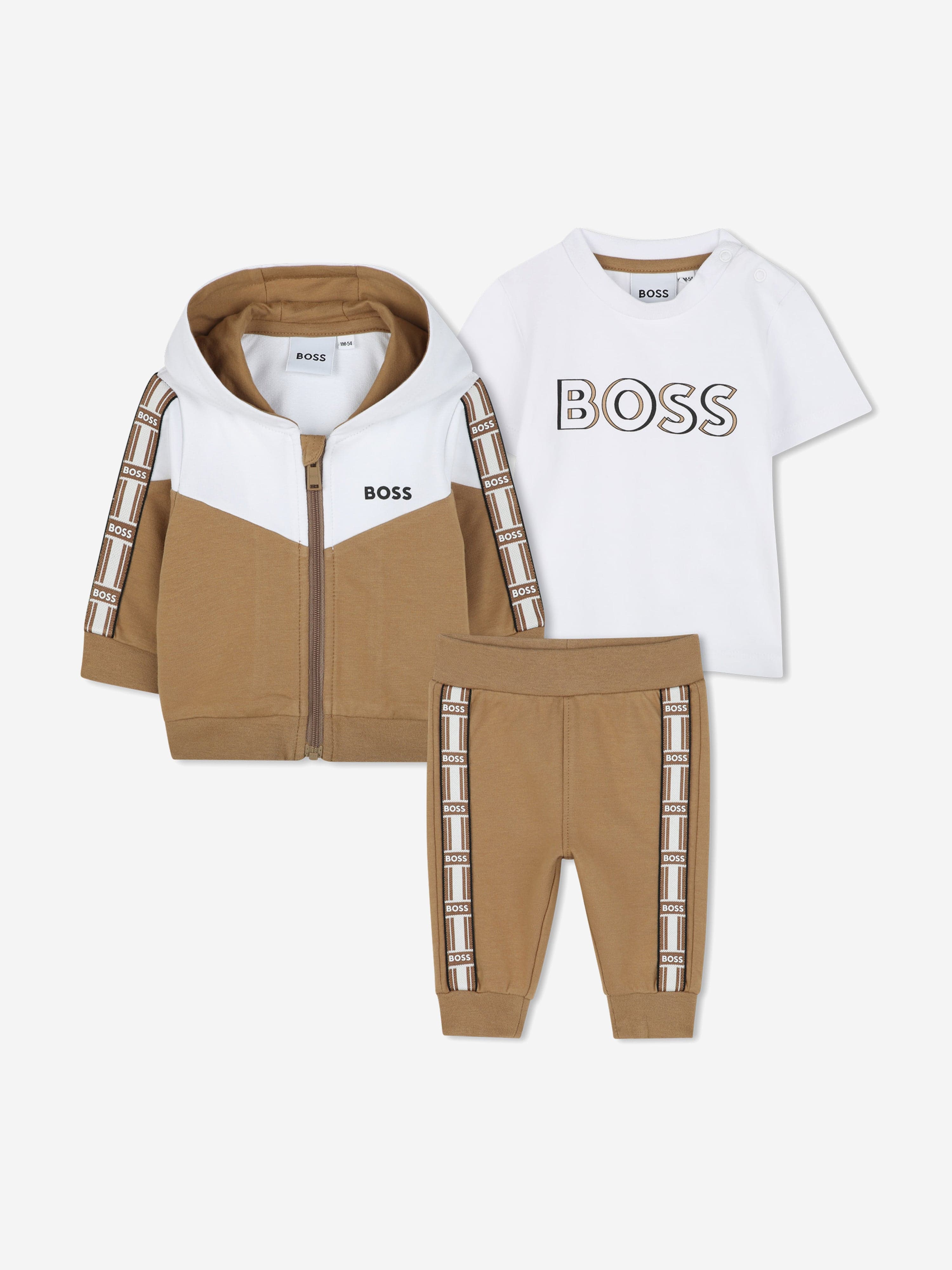 BOSS Baby Boys Tracksuit Set in Brown Discount Free Shipping