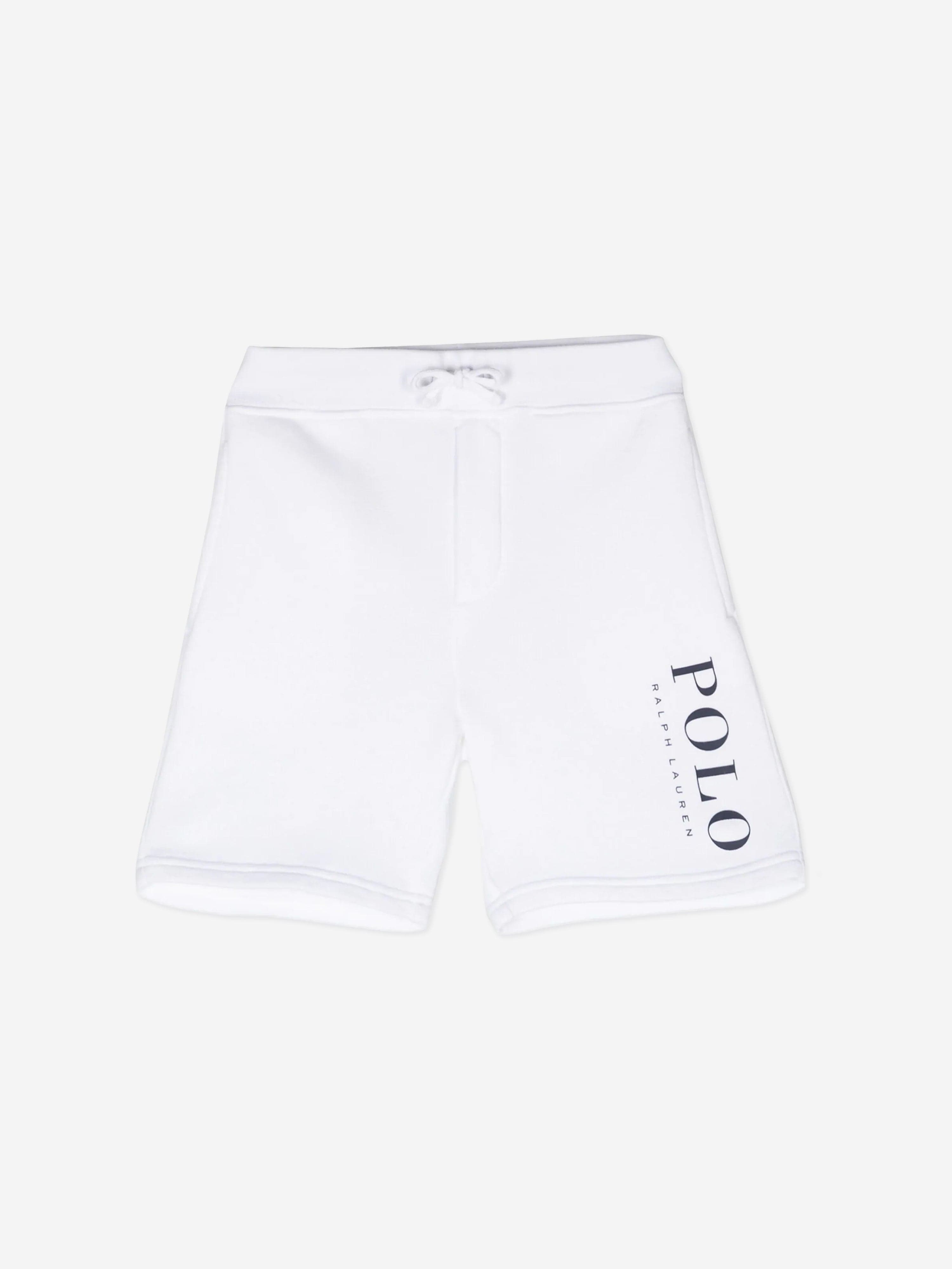 Ralph Lauren Boys Polo Shorts in White Cheap Sale Geniue Stockist