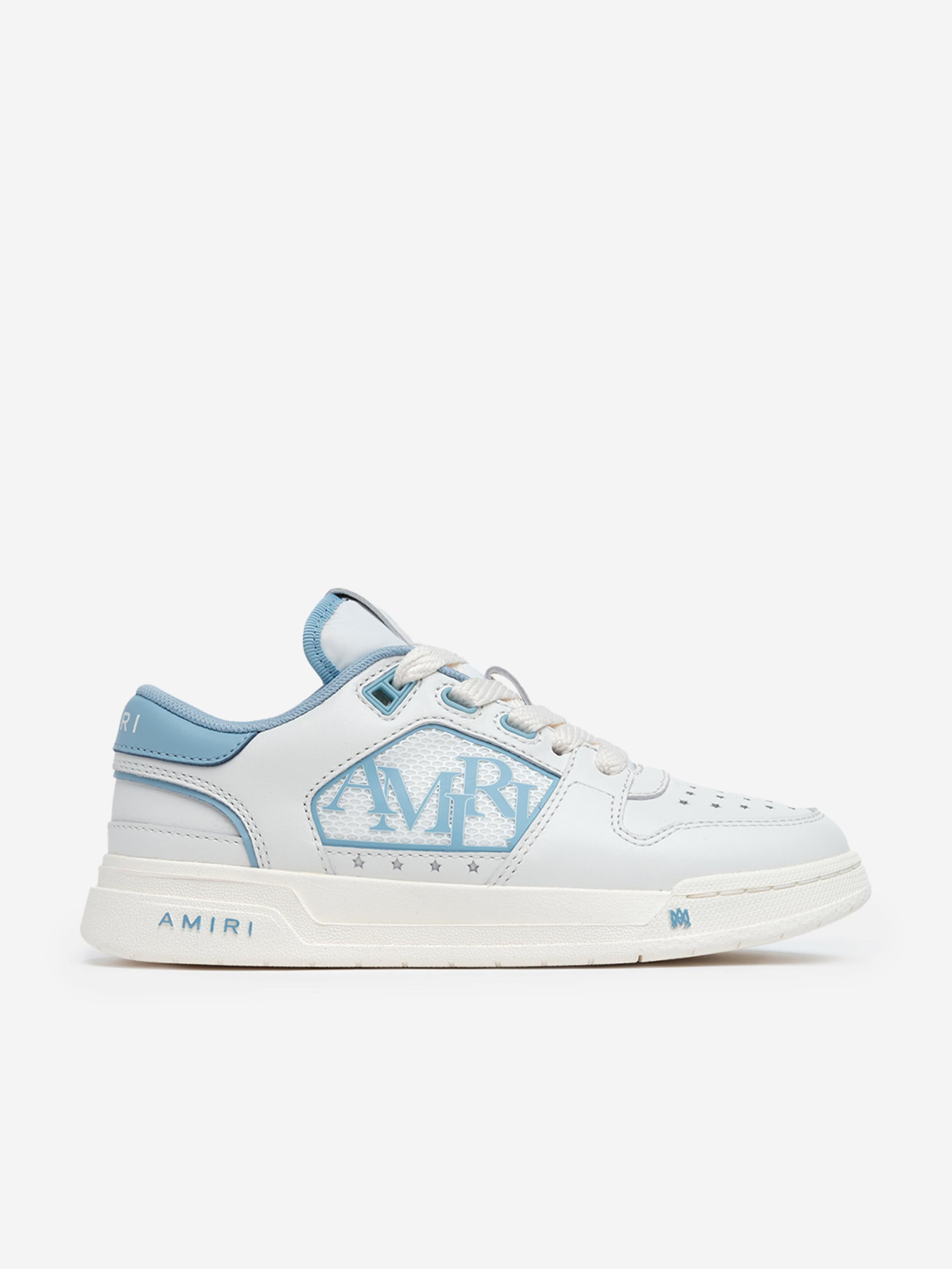 Kids Leather Classic Low Trainers in Blue 100% Authentic For Sale