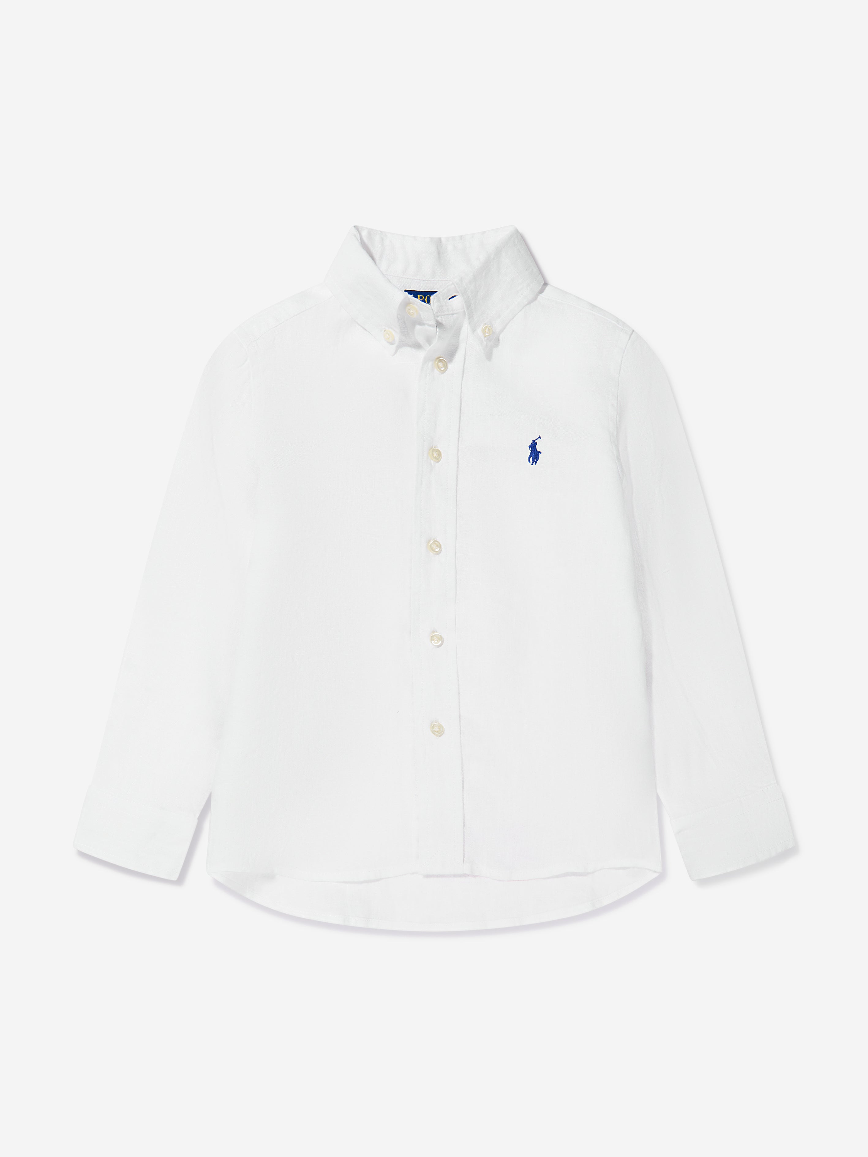 Ralph Lauren Boys Linen Shirt in White Clearance Cheapest Pice