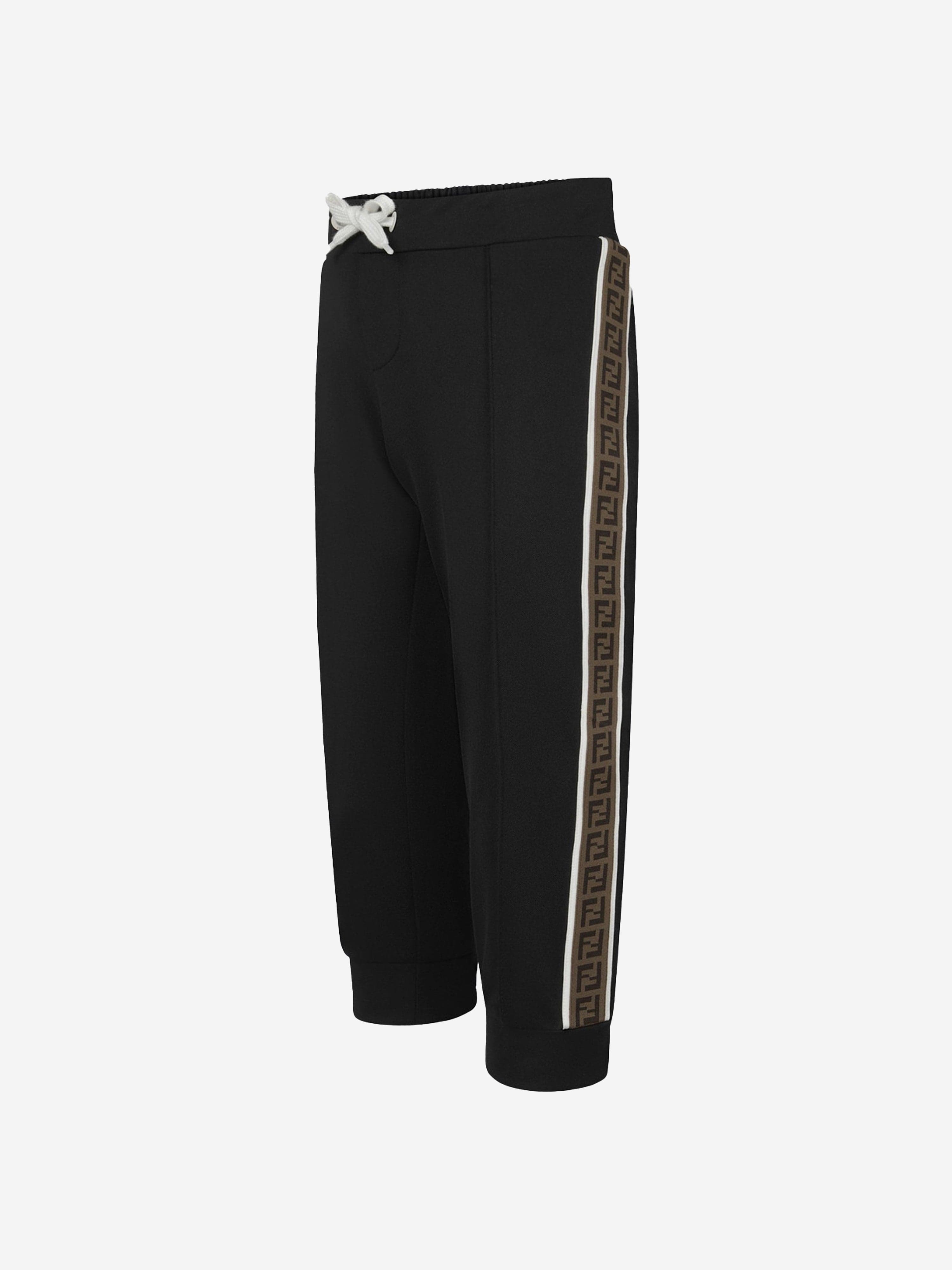 Fendi Kids Technical Sweatpants in Black Enjoy Online