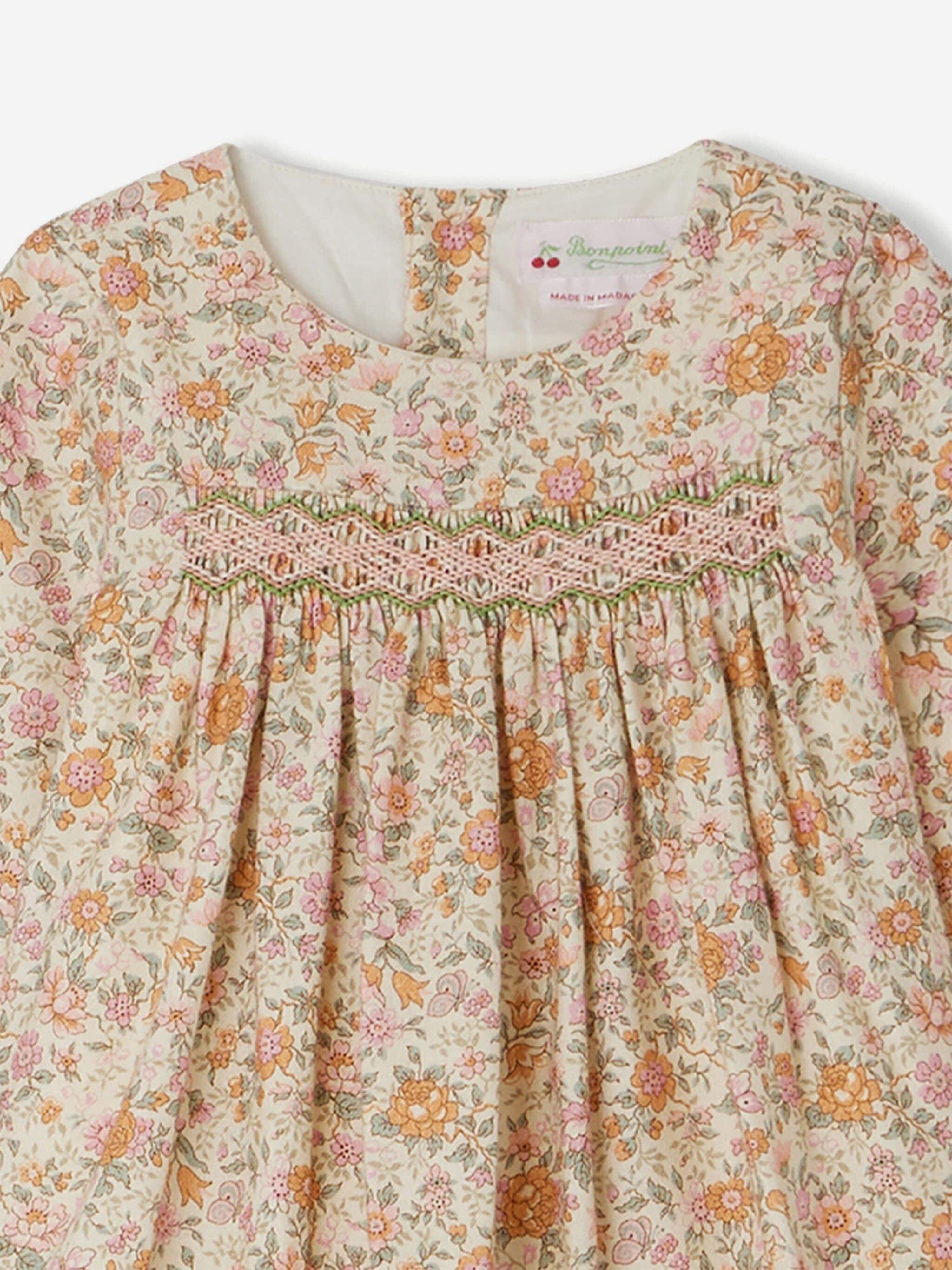 Bonpoint Baby Girls Felicie Smocked Dress in Multicolour Online Online High Quality