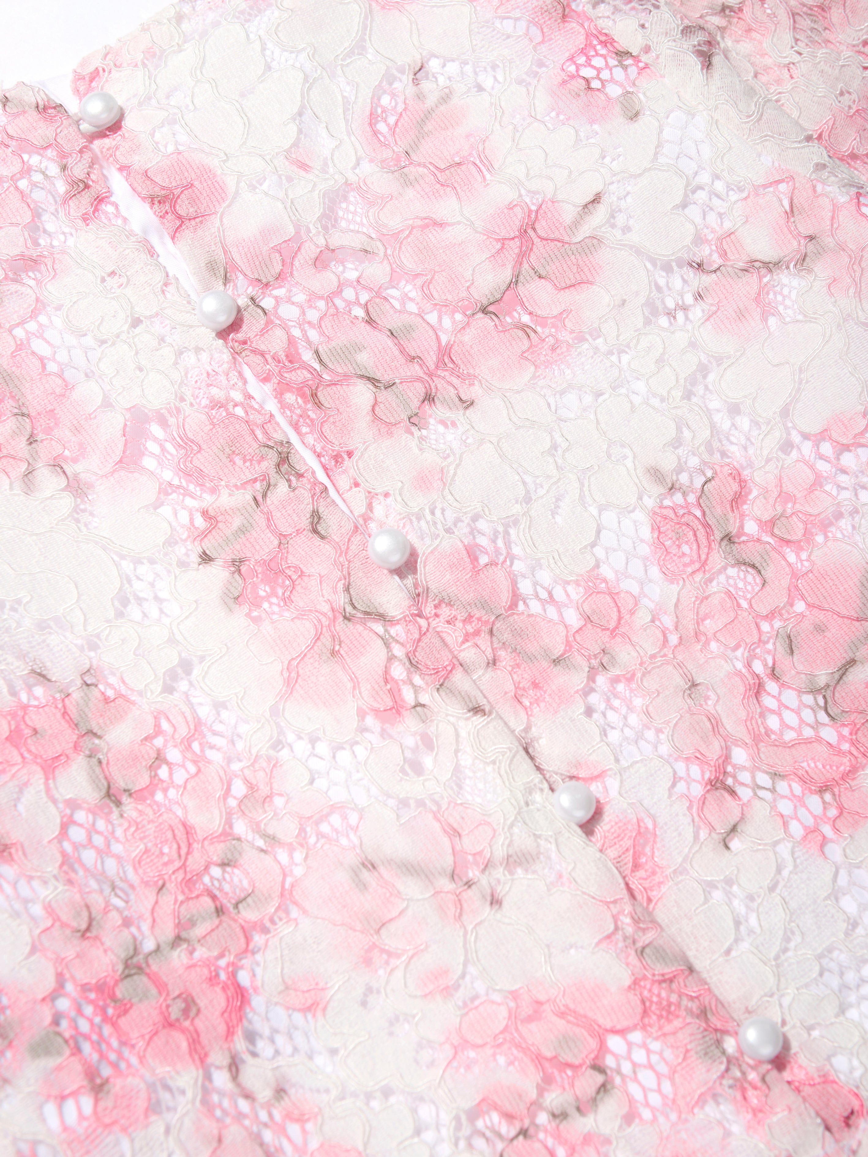 Guess Girls Cherry Blossom Lace Blouse in White 100% Original Cheap Pice
