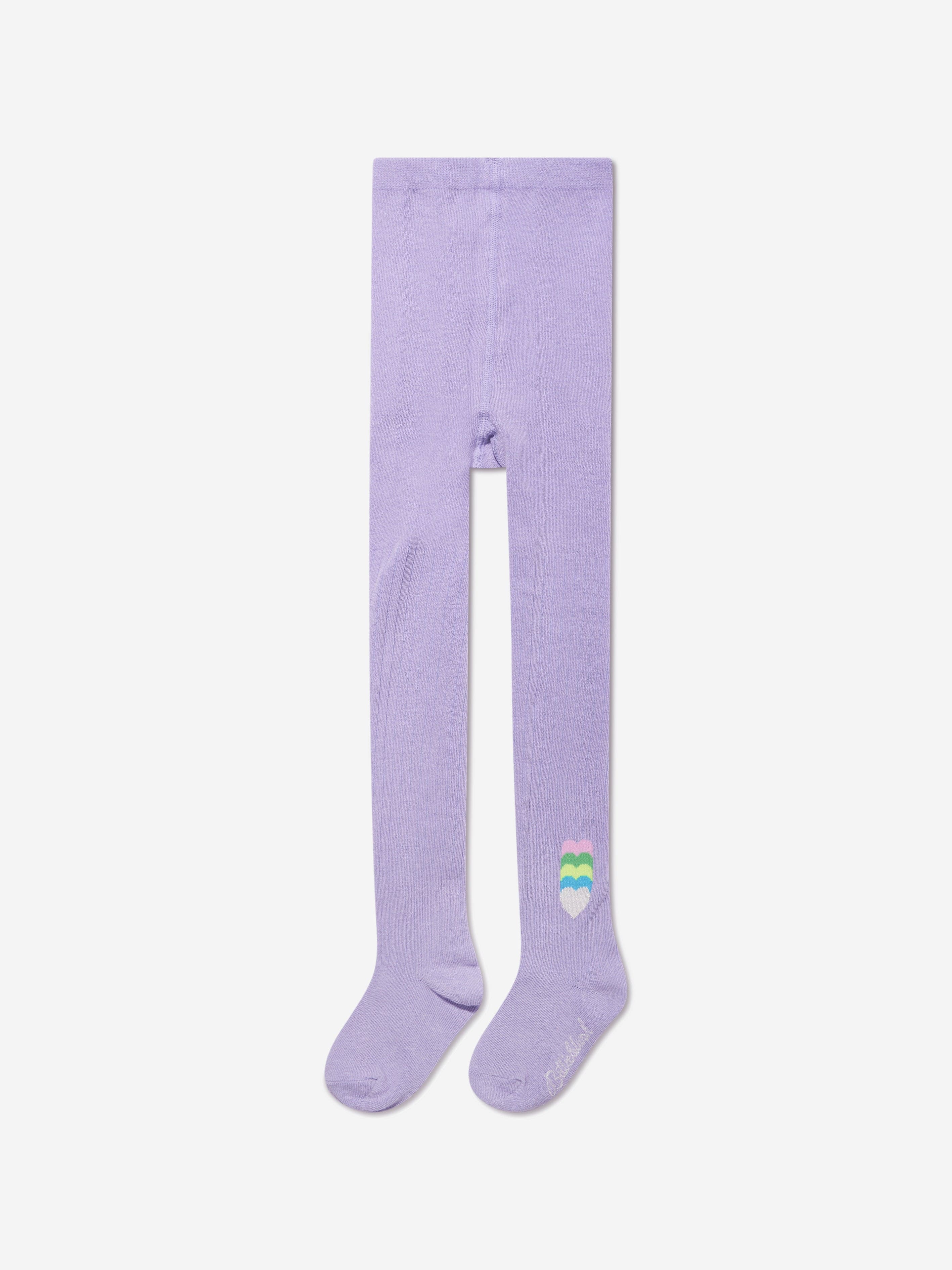 Billieblush Girls Jacquard Heart Tights in Lilac Cheap Sale Collections