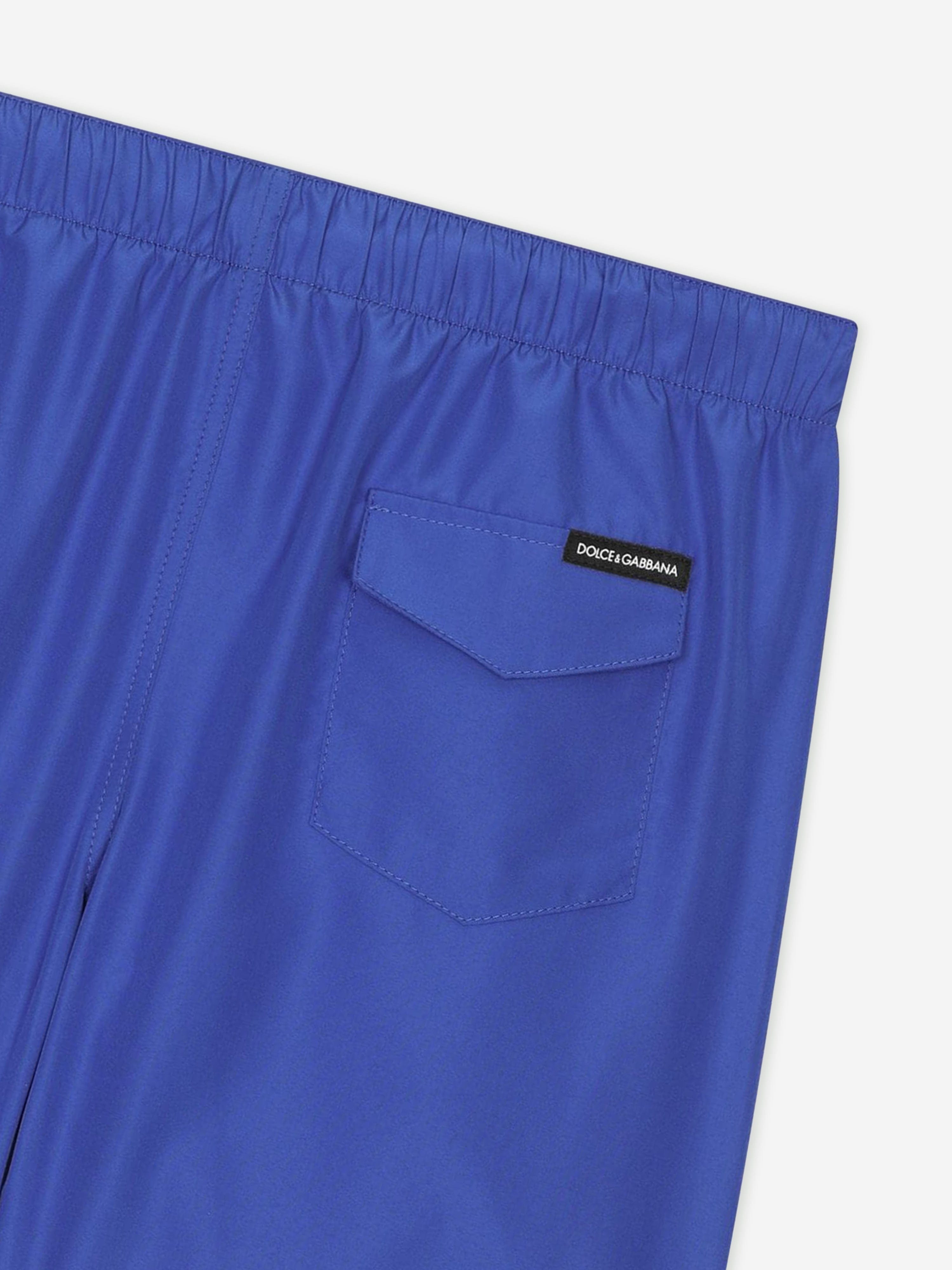 Dolce & Gabbana Boys Milano Logo Swim Shorts in Blue New For Sale