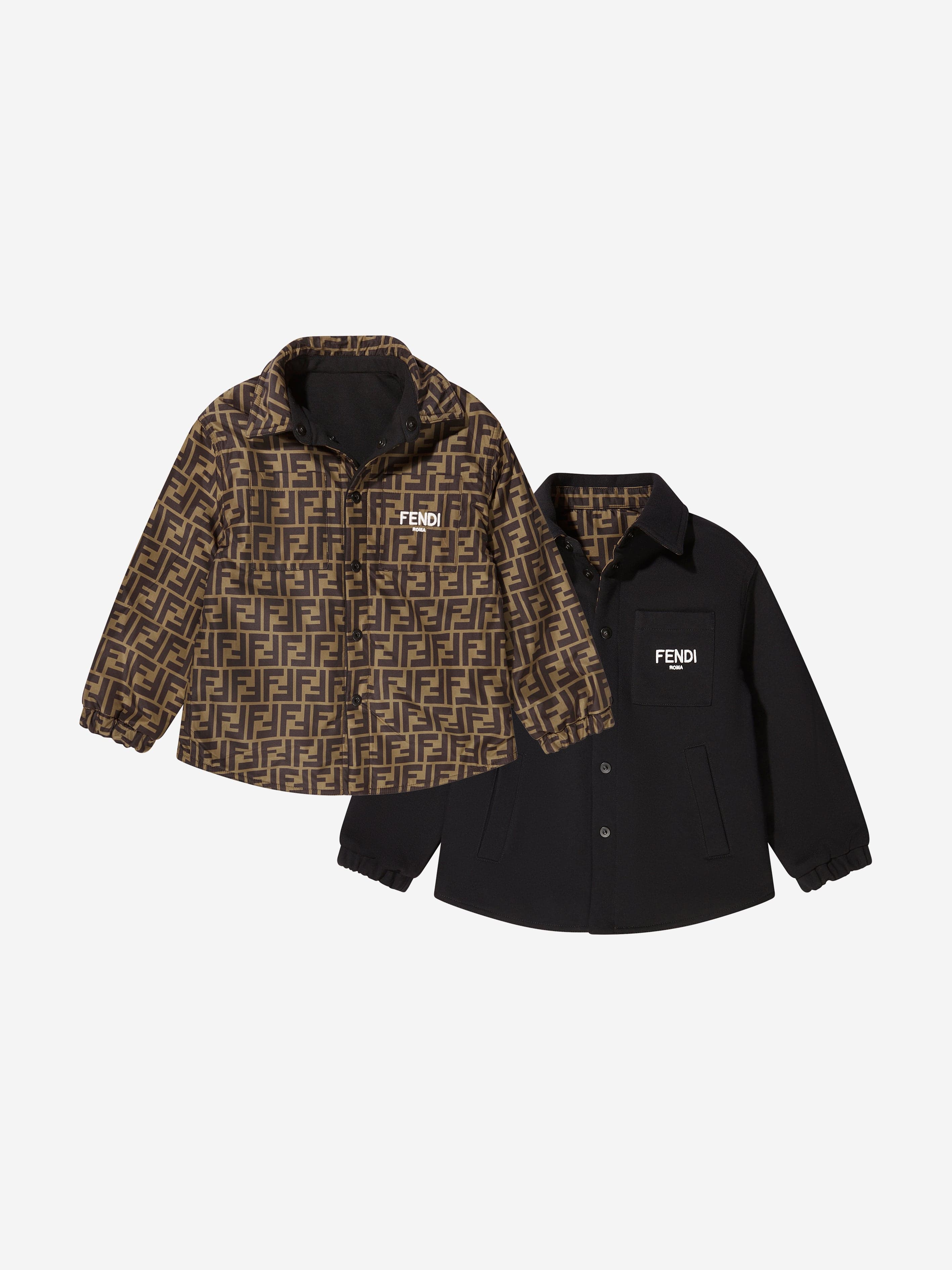 Fendi Kids Reversible Logo Shirt New Arrival