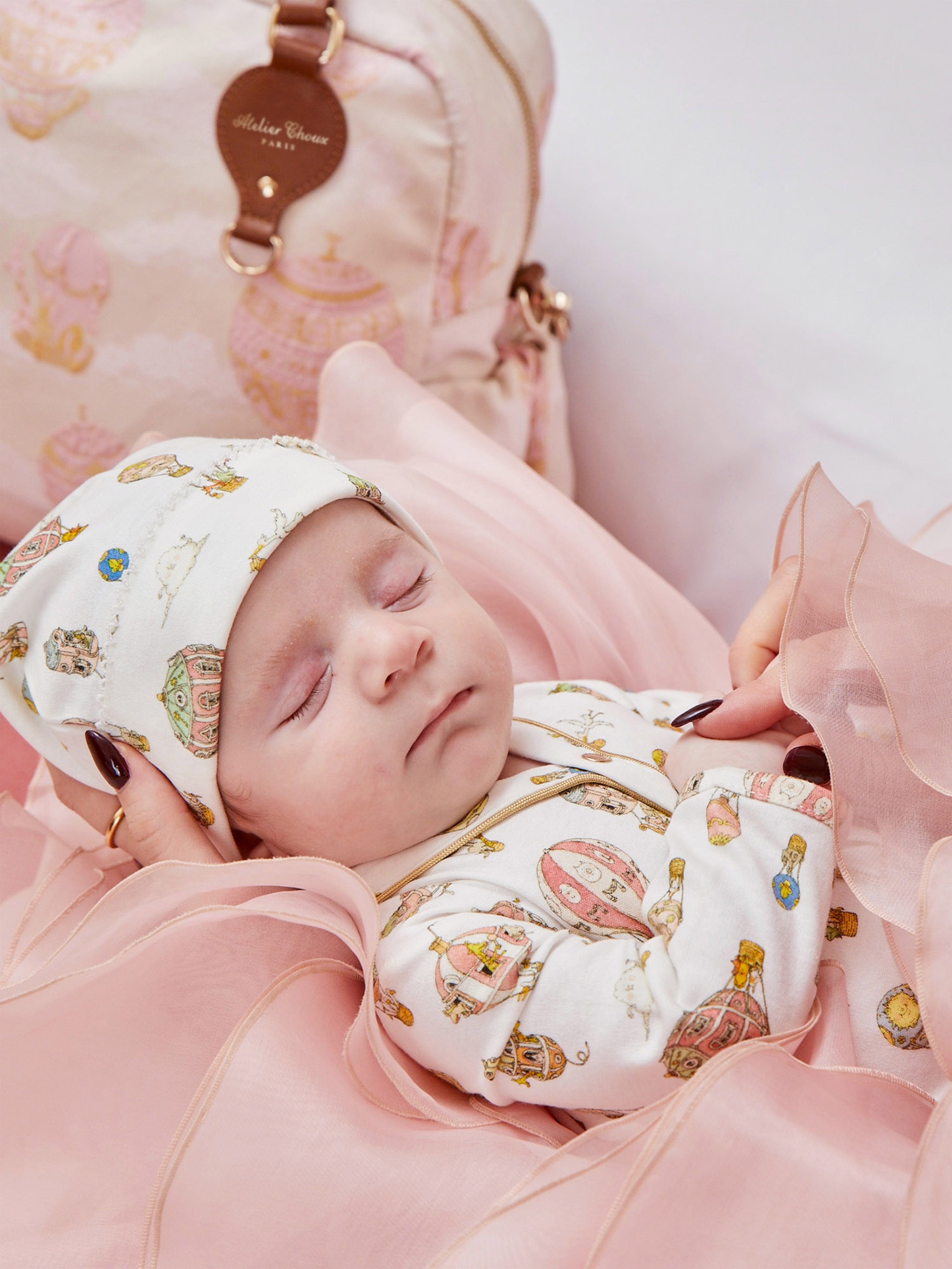 Atelier Choux Baby Hot Air Balloons Hat in White Shipping Discount Sale