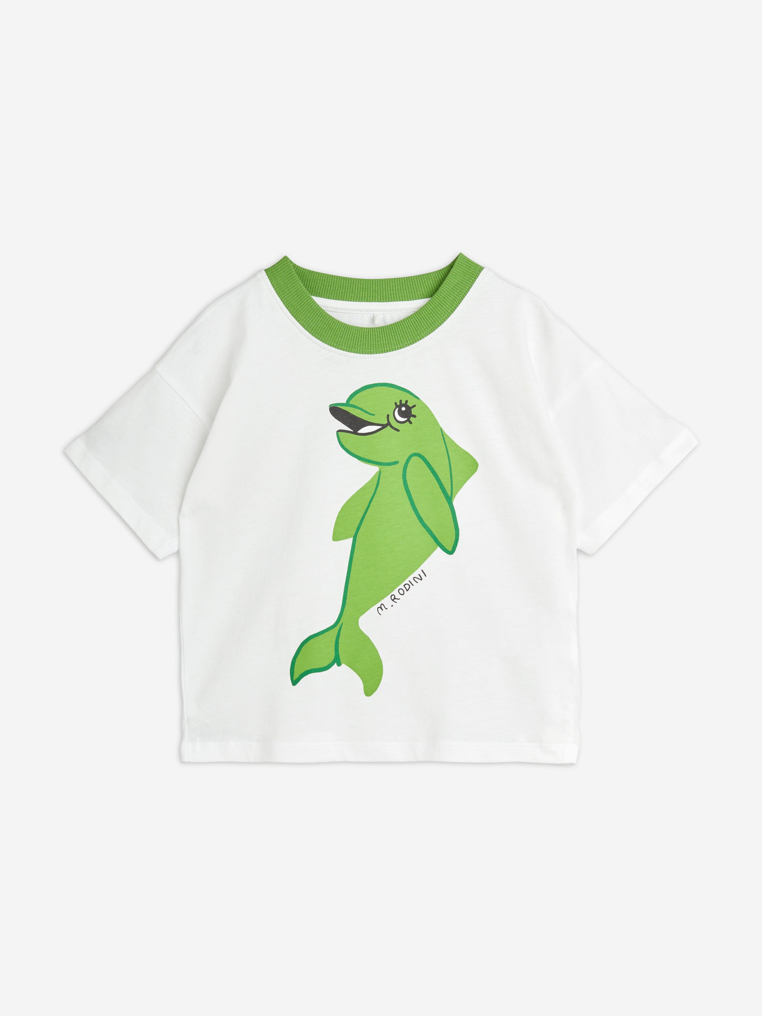 Mini Rodini Kids Dolphin T-Shirt in Ivory Best Place Online