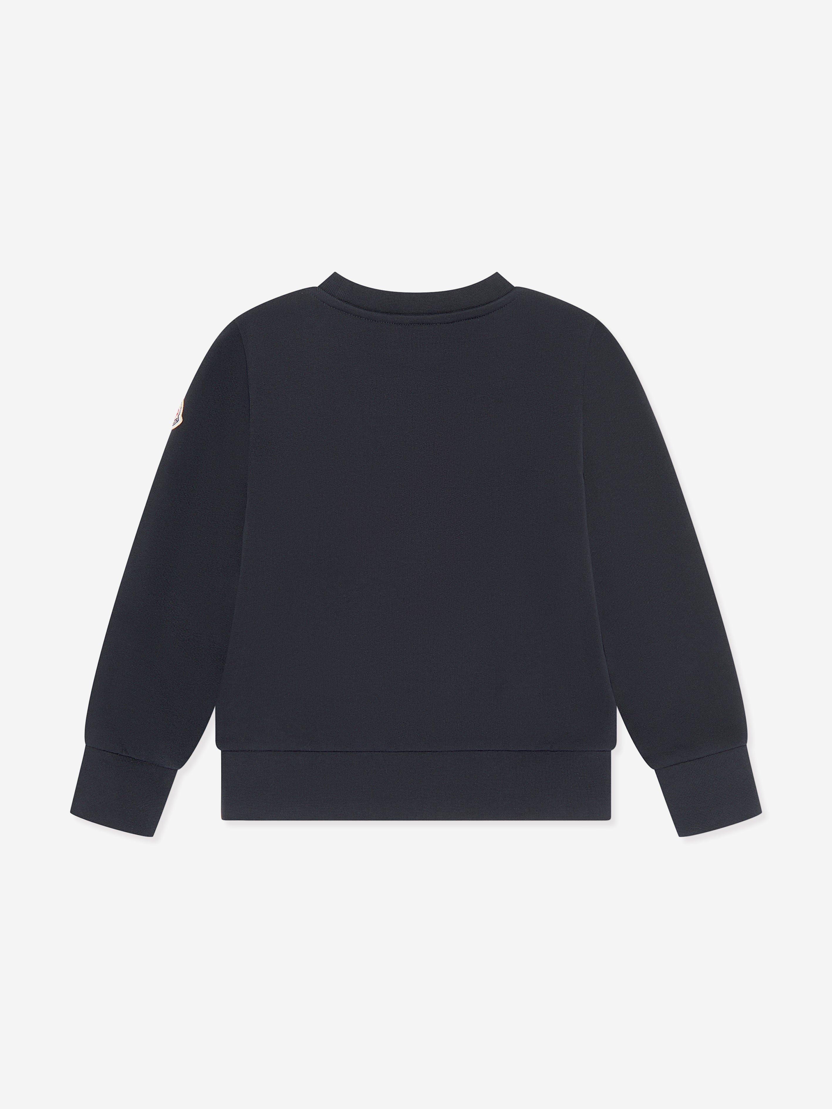 Moncler Enfant Boys Logo Sweatshirt in Navy The Best Store To Get