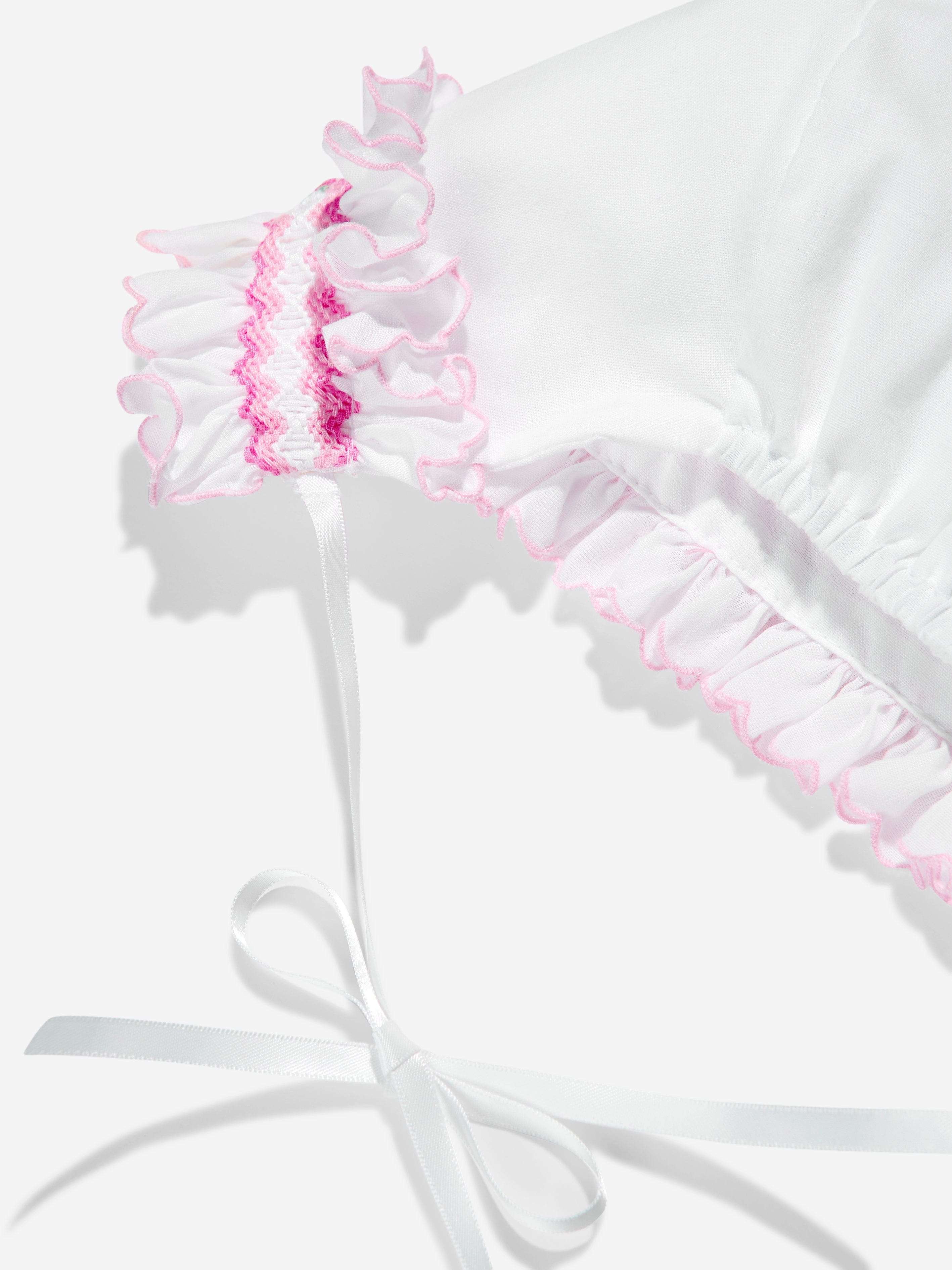 Sarah Louise Baby Girls Bonnet in White 2025 New Cheap Pice