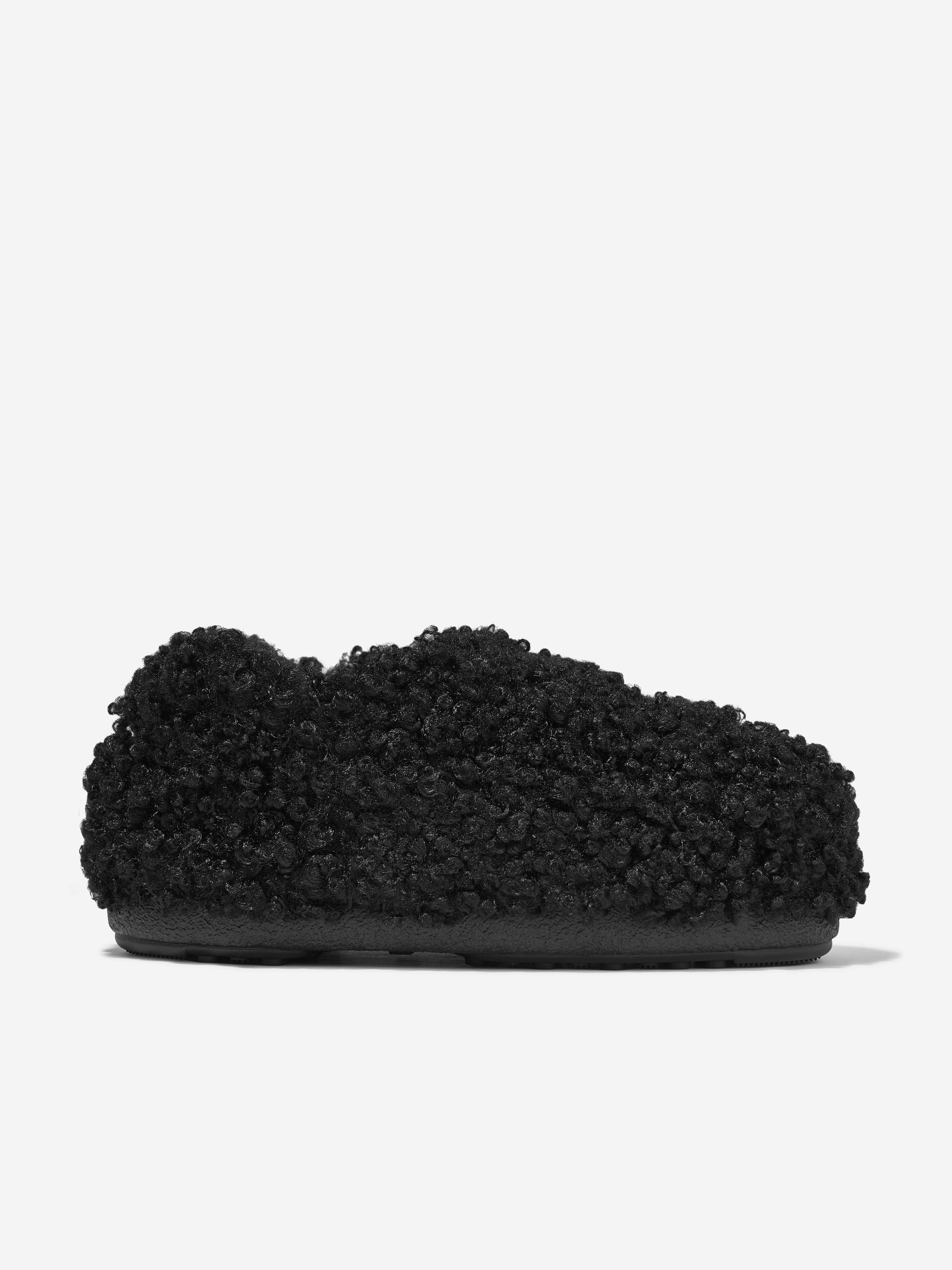 Moon Boot Kids Faux Curly Sandals in Black Geniue Stockist Cheap Pice