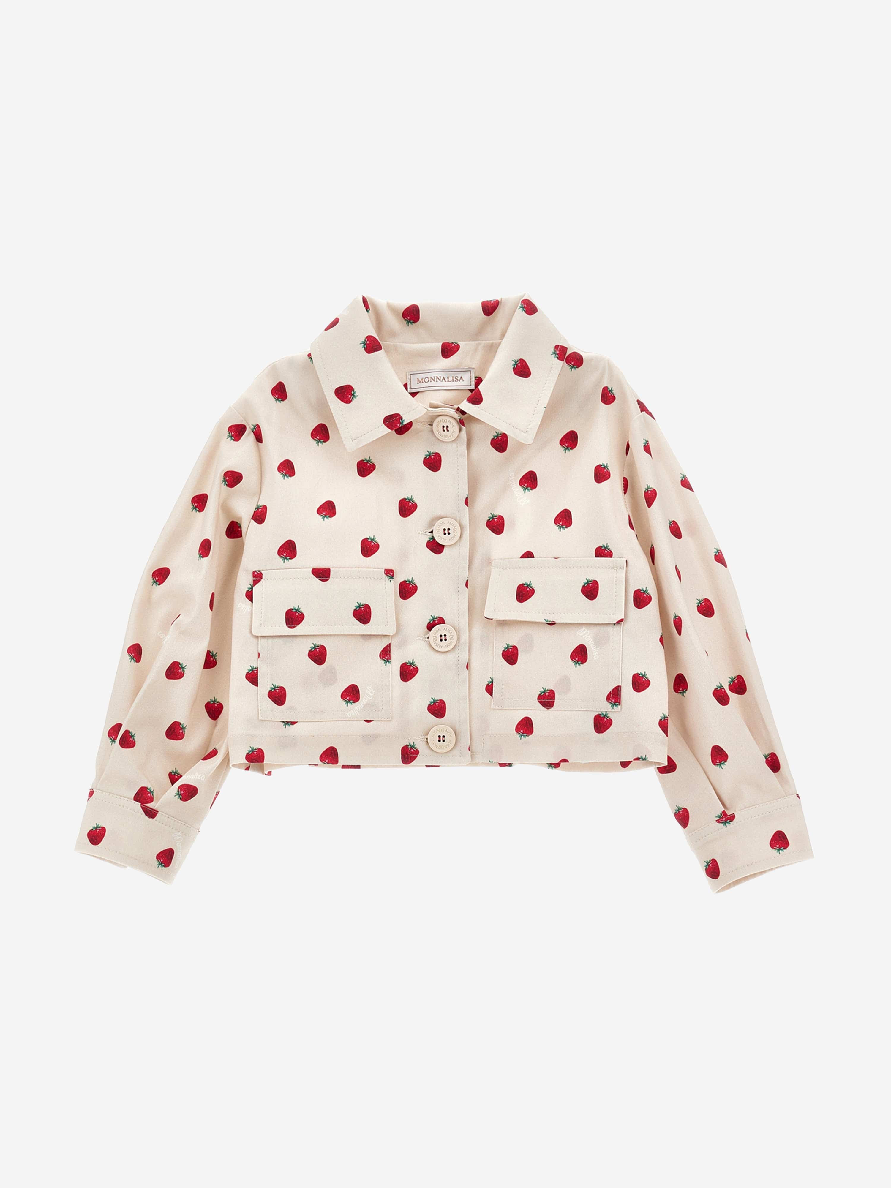 Monnalisa Girls Gabardine Jacket in Beige Online Online High Quality