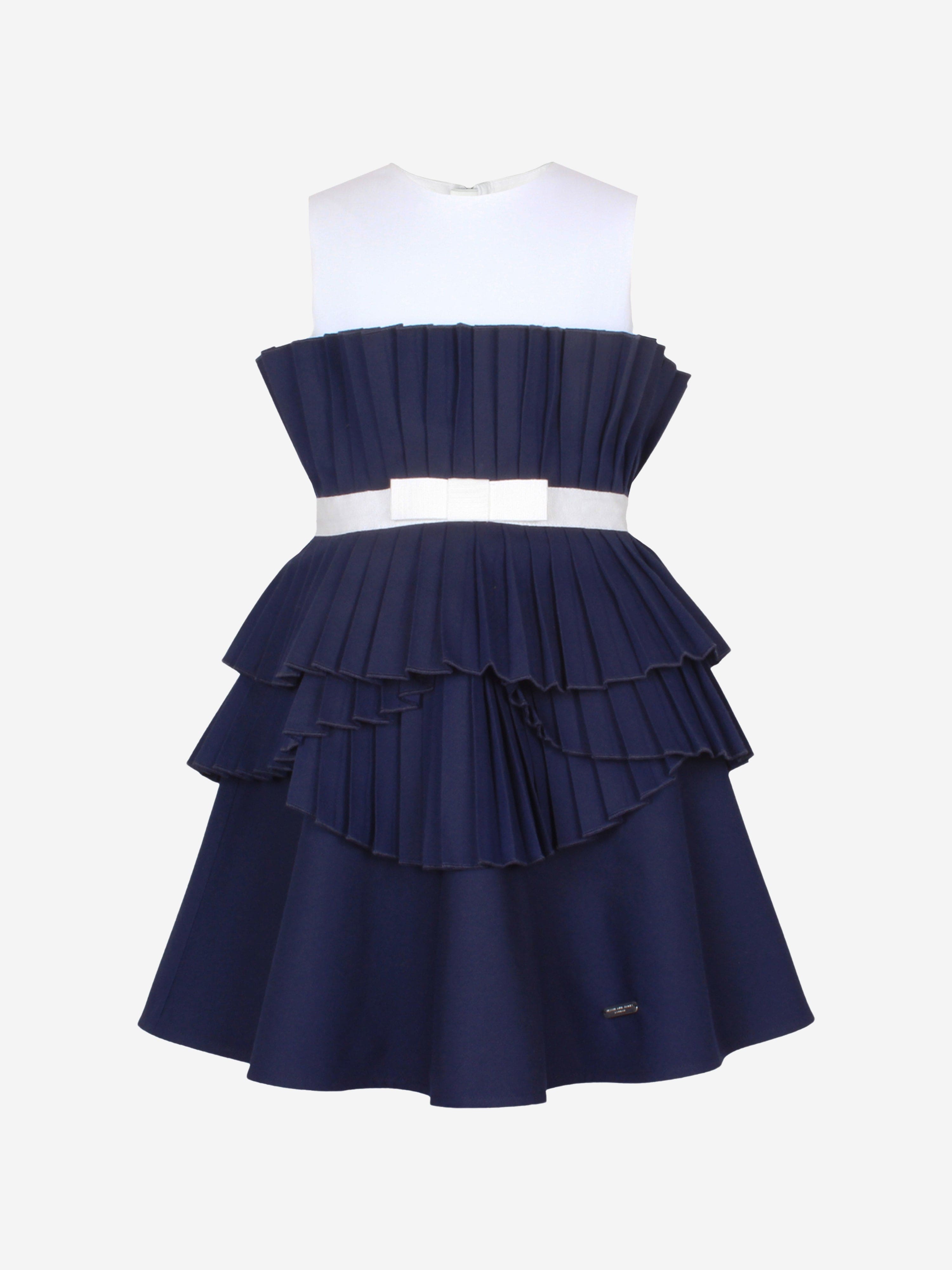 Jessie And James Girls Creation Dress in Navy Clearance Original