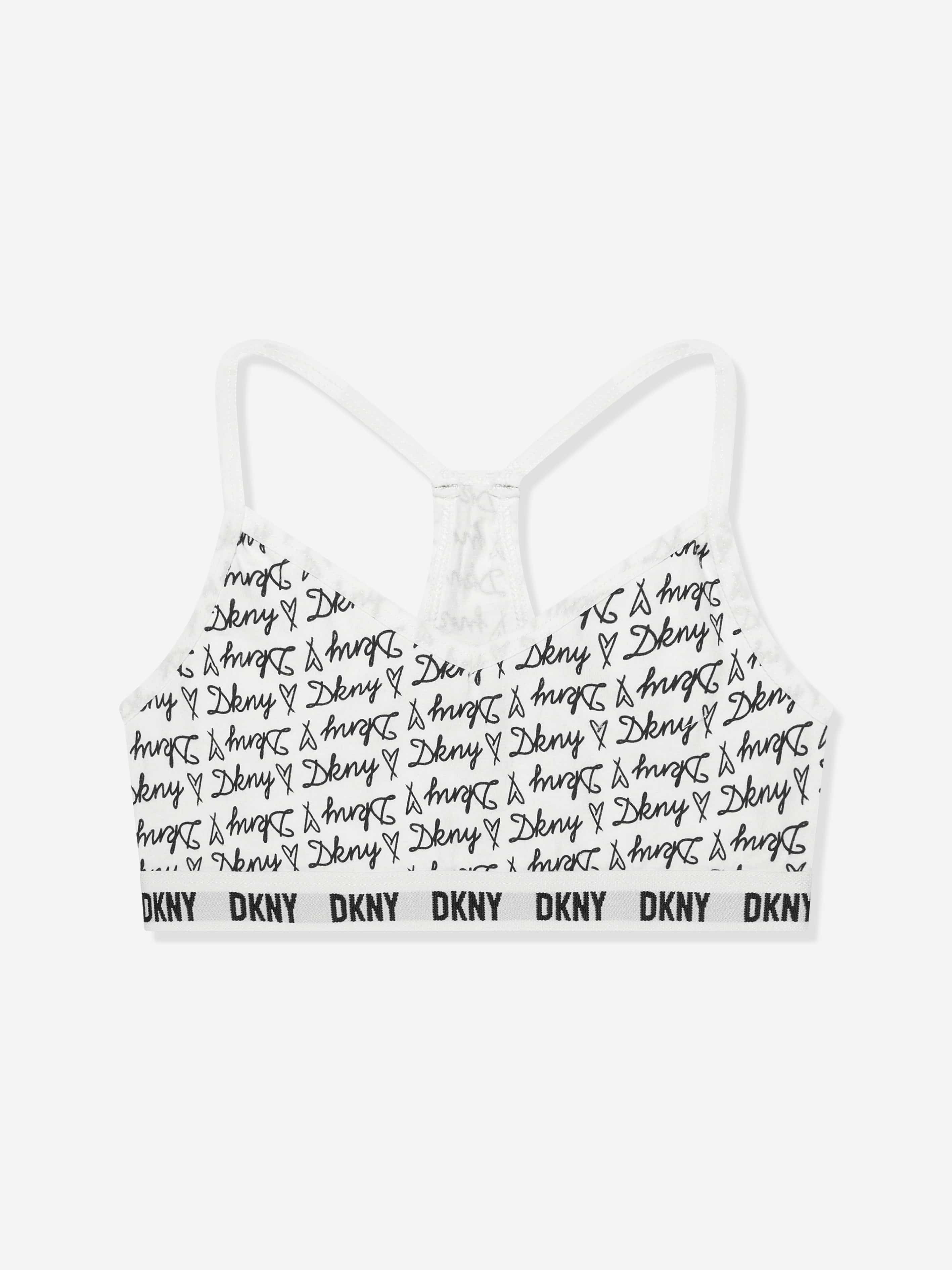 DKNY Girls 2 Pack Racer Bra in Black Cheap Sale Geniue Stockist