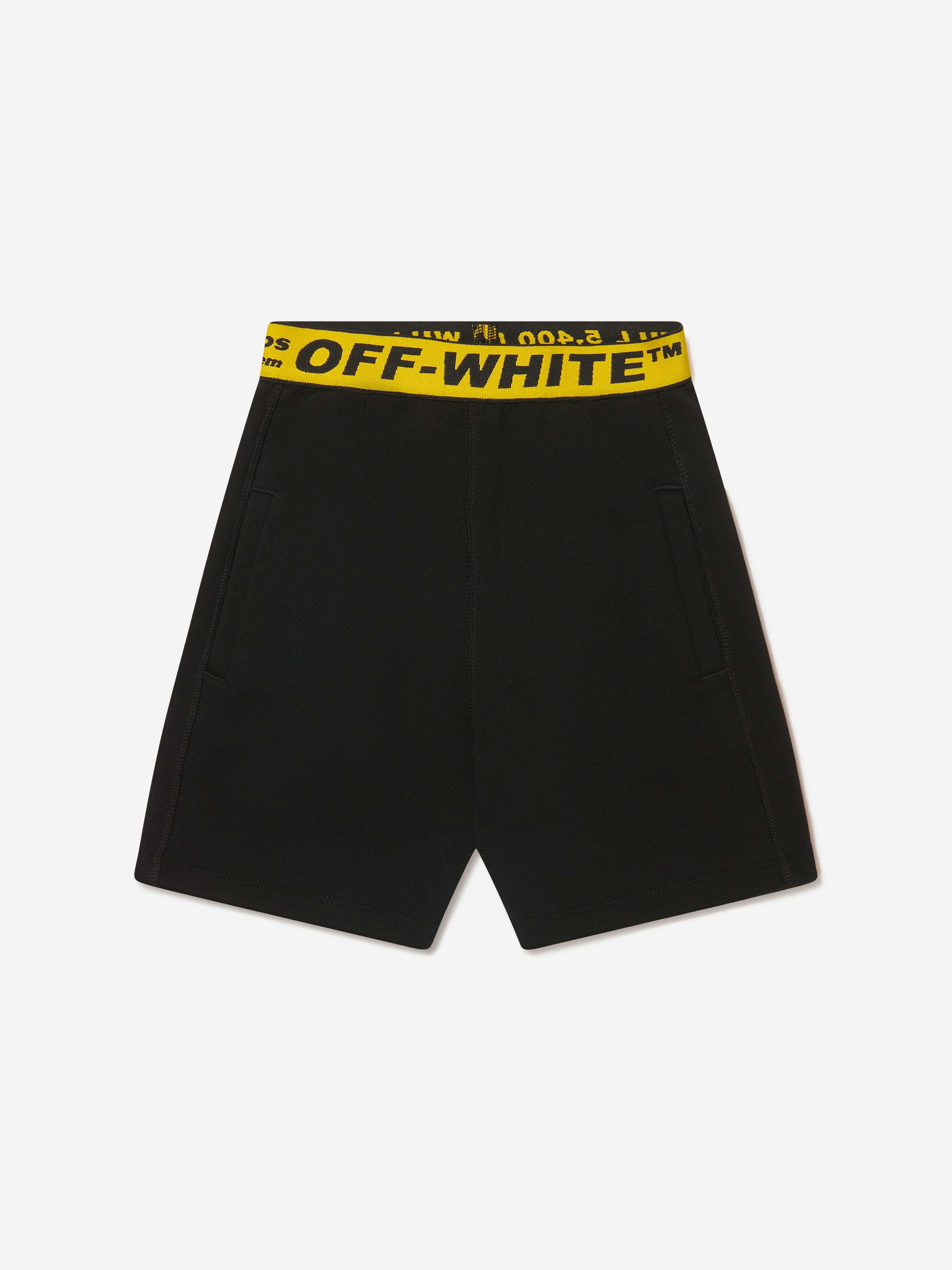 Off-White Boys Cotton Industrial Sweat Shorts Cheap New Arrival