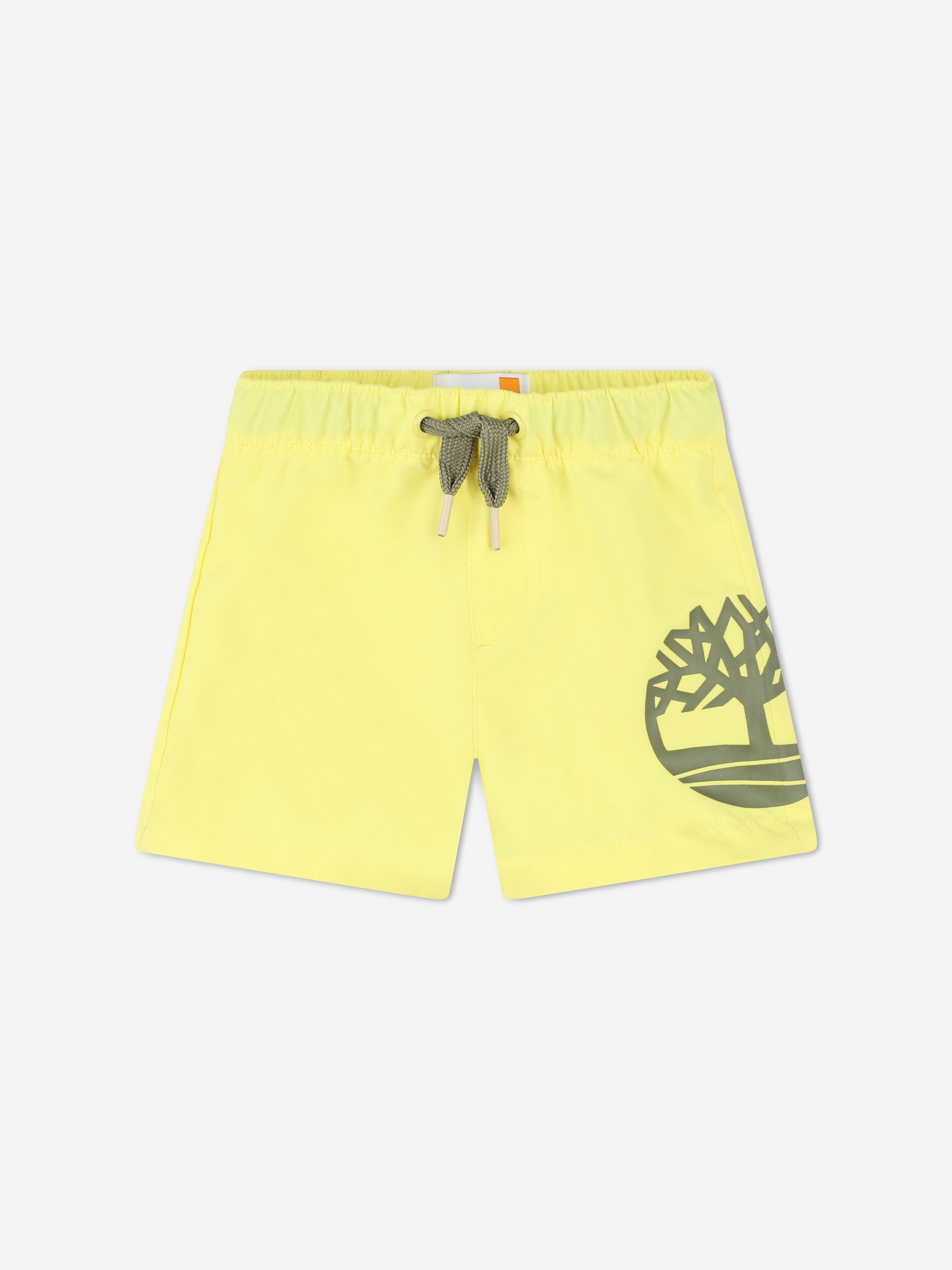 Timberland Baby Boys Logo Print Swim Shorts in Yellow Discount Brand New Unisex