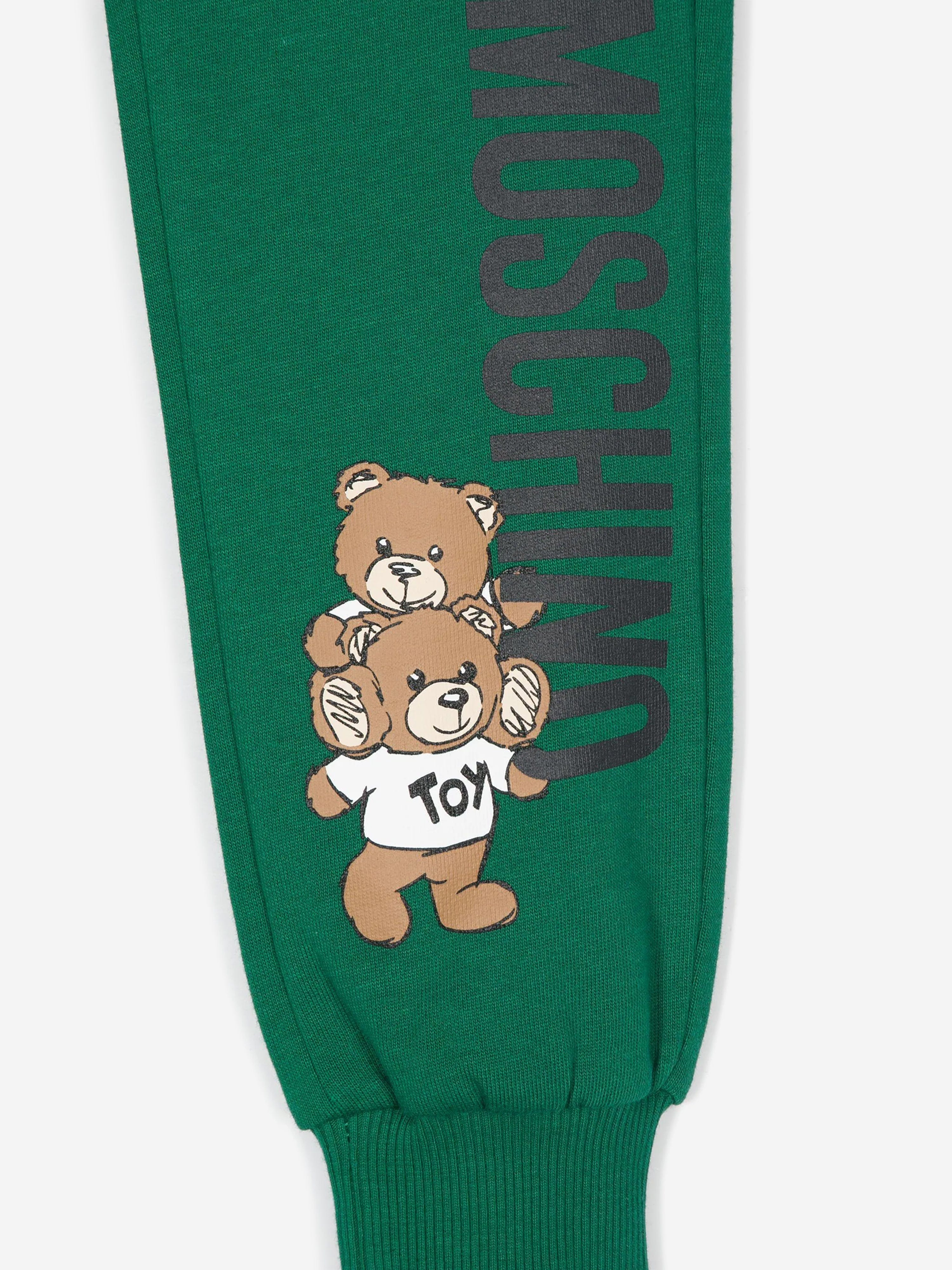 Moschino Kids Teddy Bear Logo Joggers in Green Discount Sast