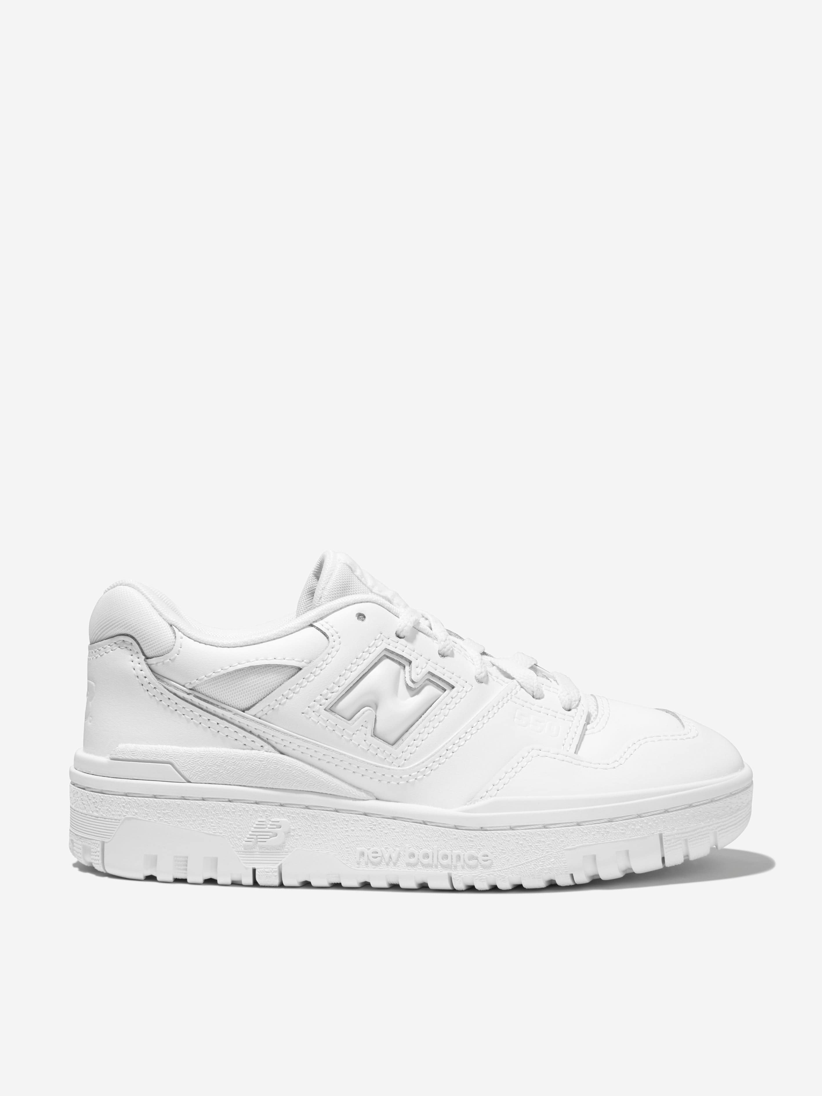 New Balance Kids 550 Lace Up Logo Trainers in White Discount Many Kinds Of