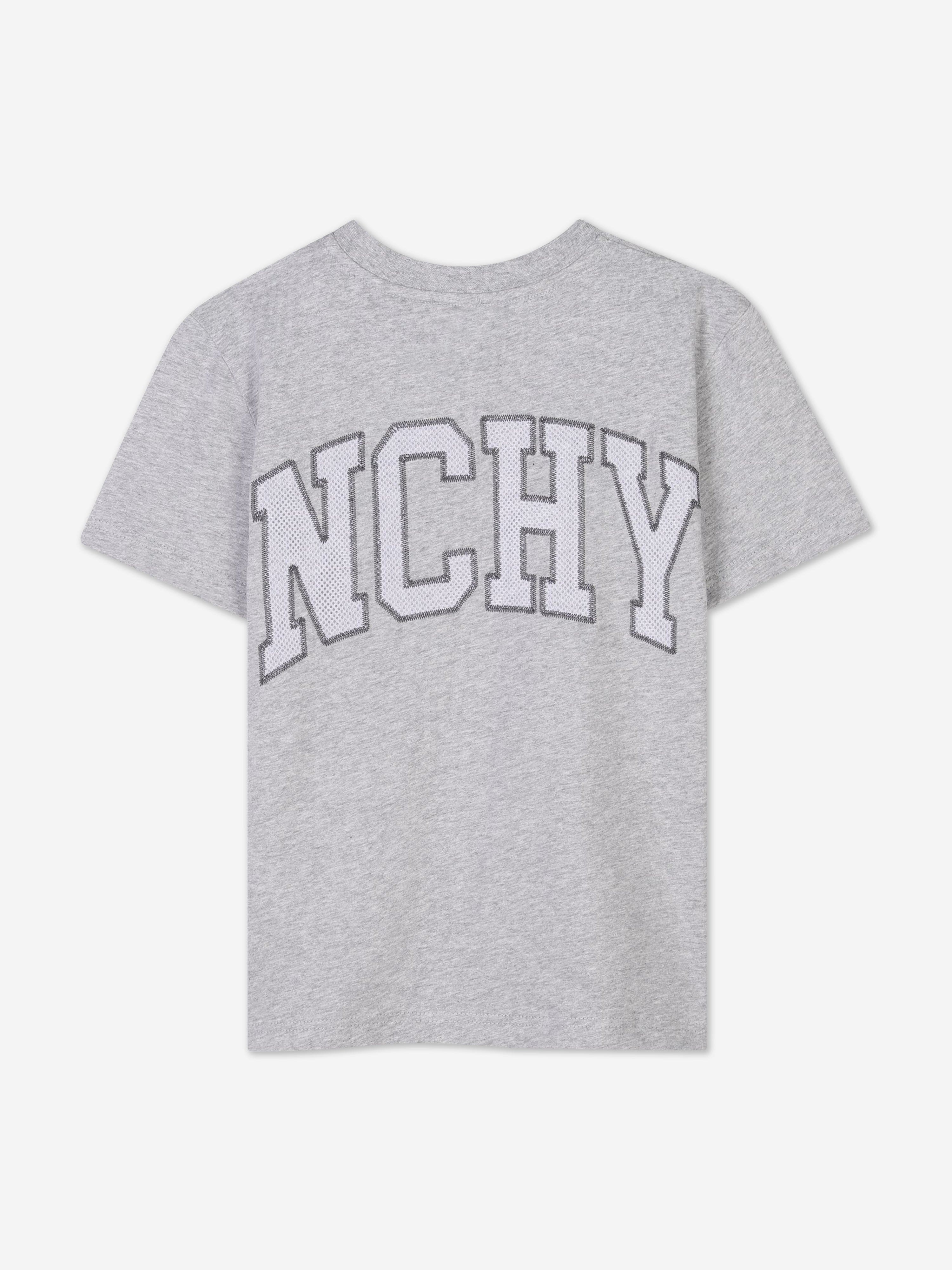 Boys Embroidered Logo T-Shirt in Grey Visit New For Sale