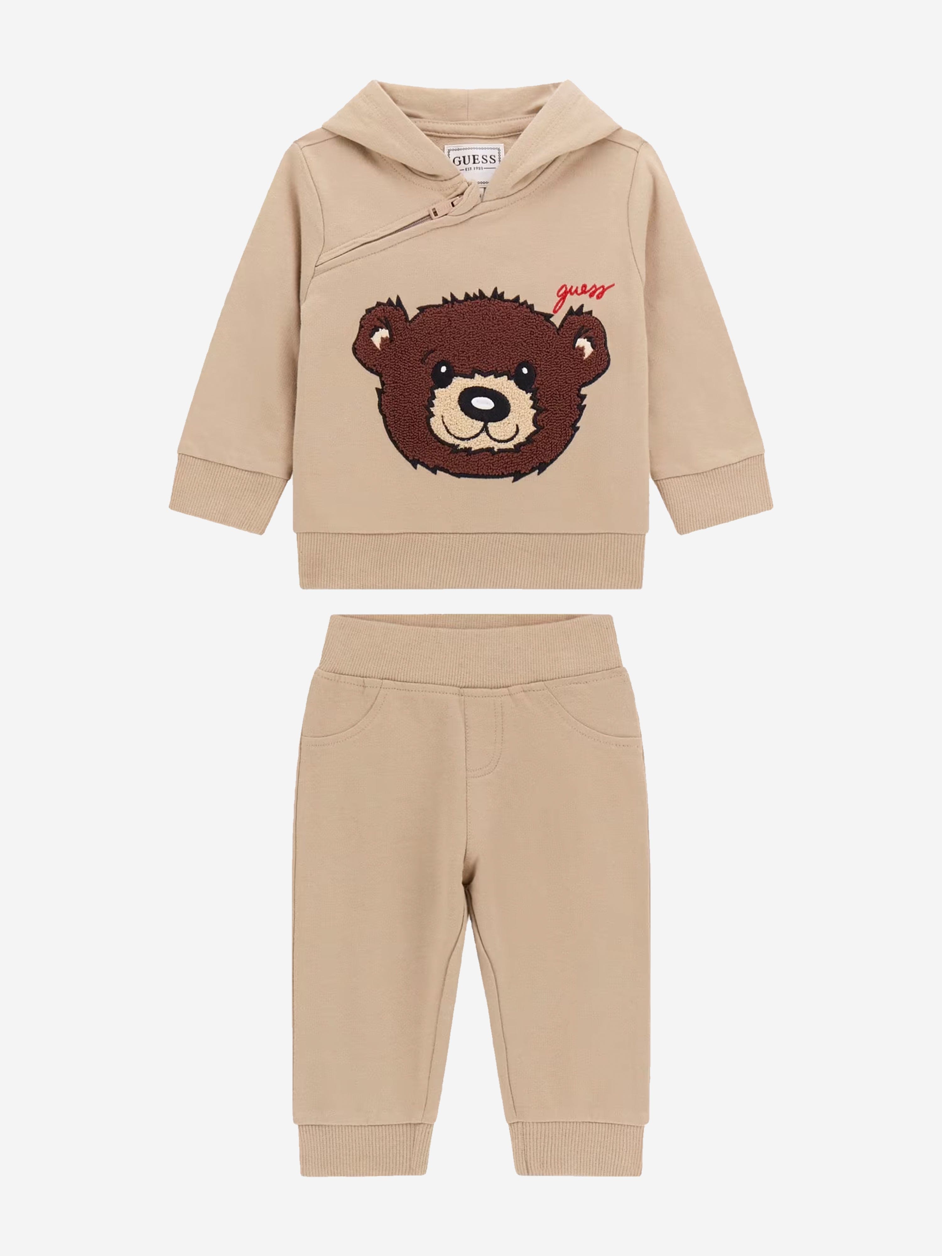 Baby Boys Bear Tracksuit in Beige High Quality Buy Online