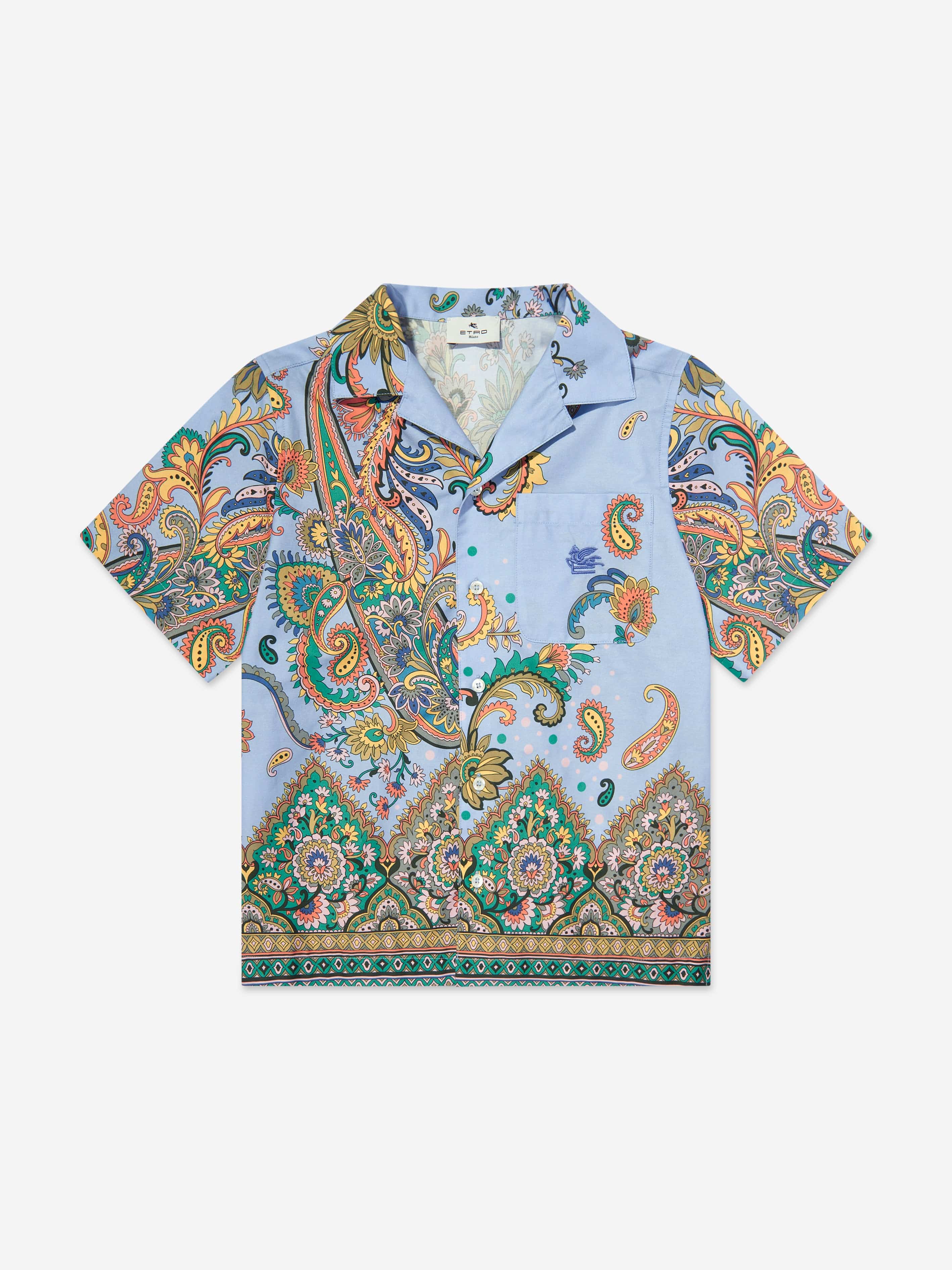 Boys Paisley Print Shirt in Blue Sale Best Sale