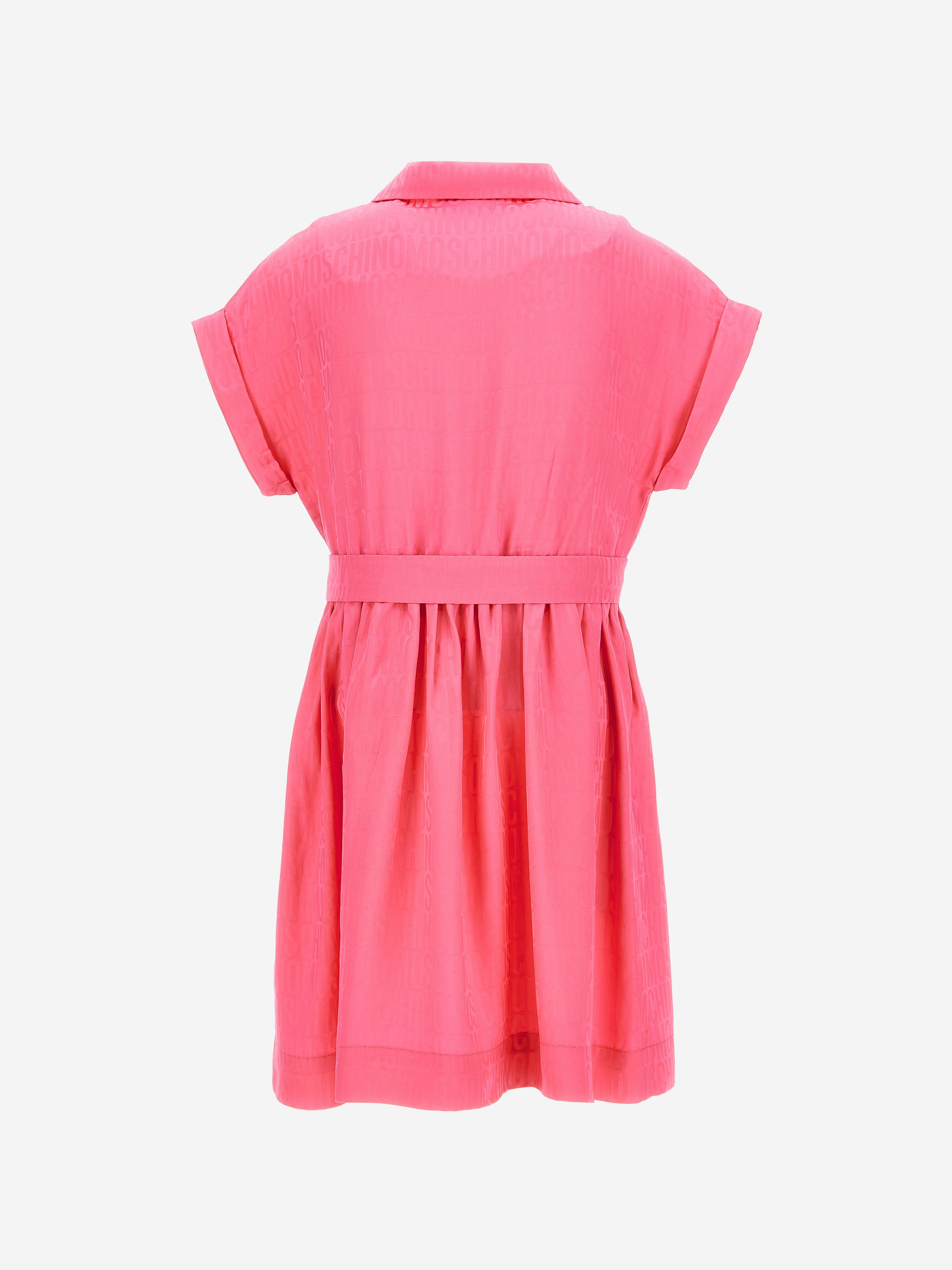 Moschino Girls Logo Shirt Dress in Pink Clearance Wiki