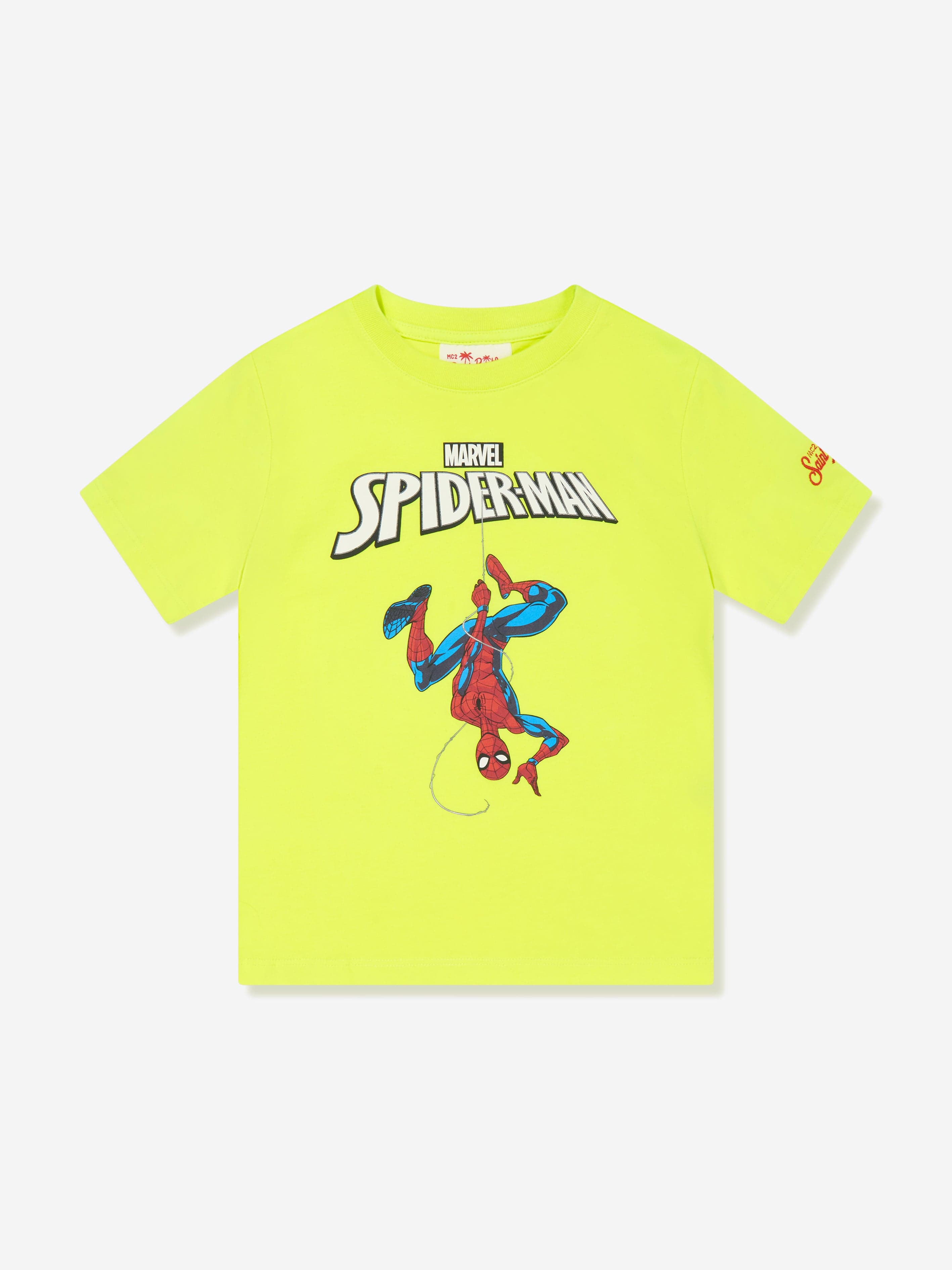 MC2 Saint Barth Boys Marvel Spiderman T-Shirt in Yellow Best Wholesale Cheap Pice