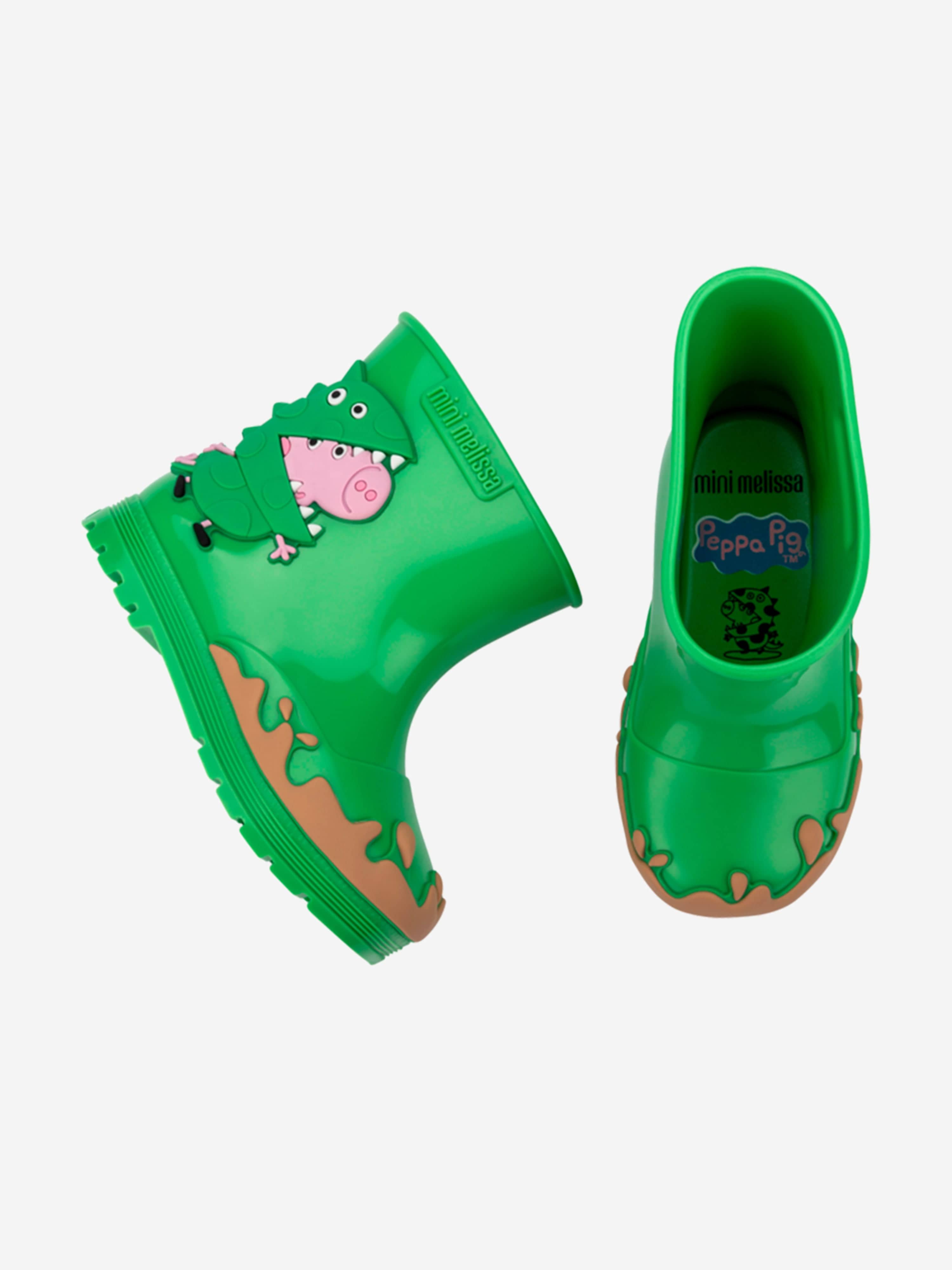 Mini Melissa Kids Peppa Pig Wellies in Green Cheap Low Cost
