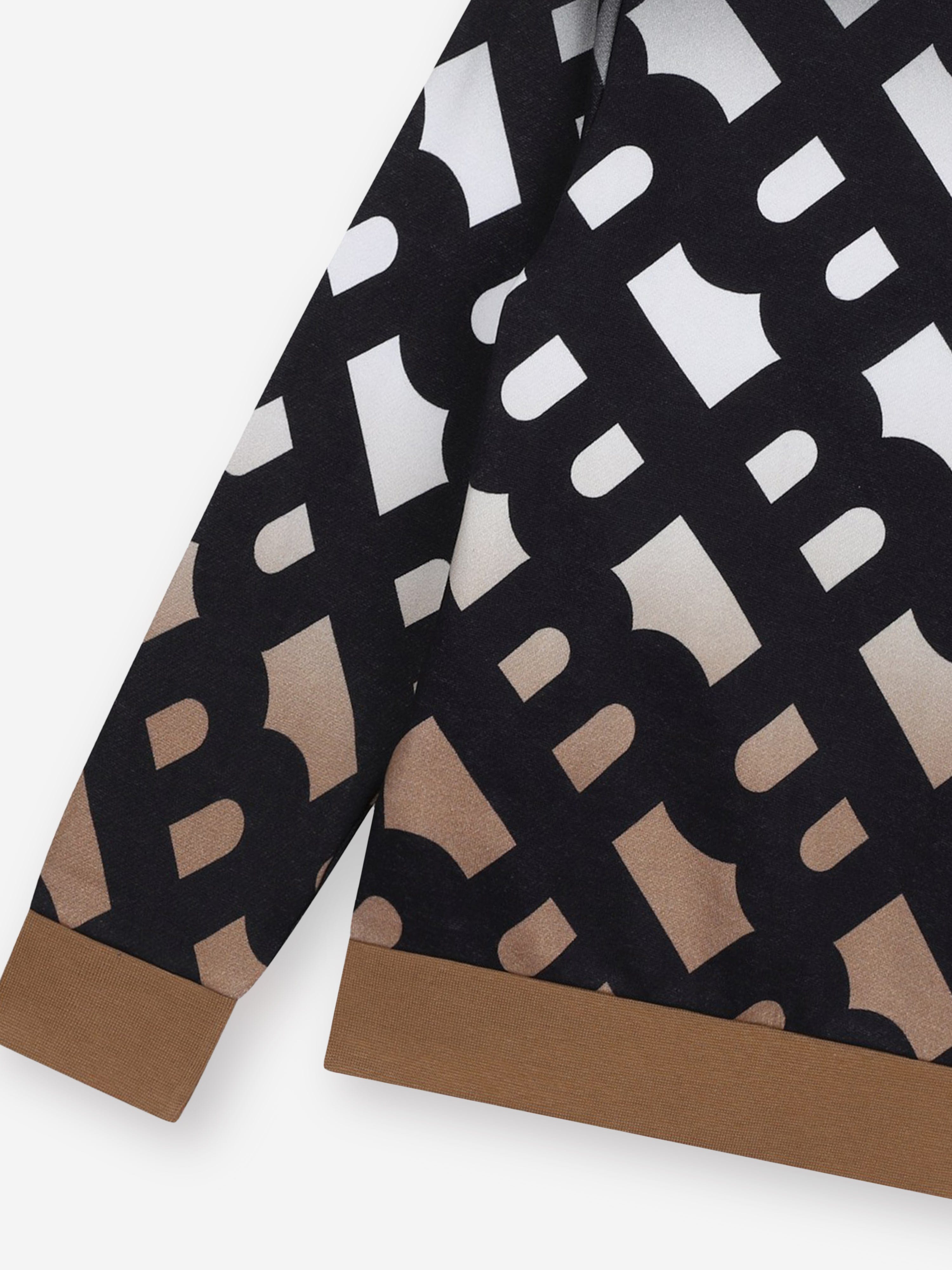 BOSS Boys Monogram Hoodie in Black Shop Offer Online