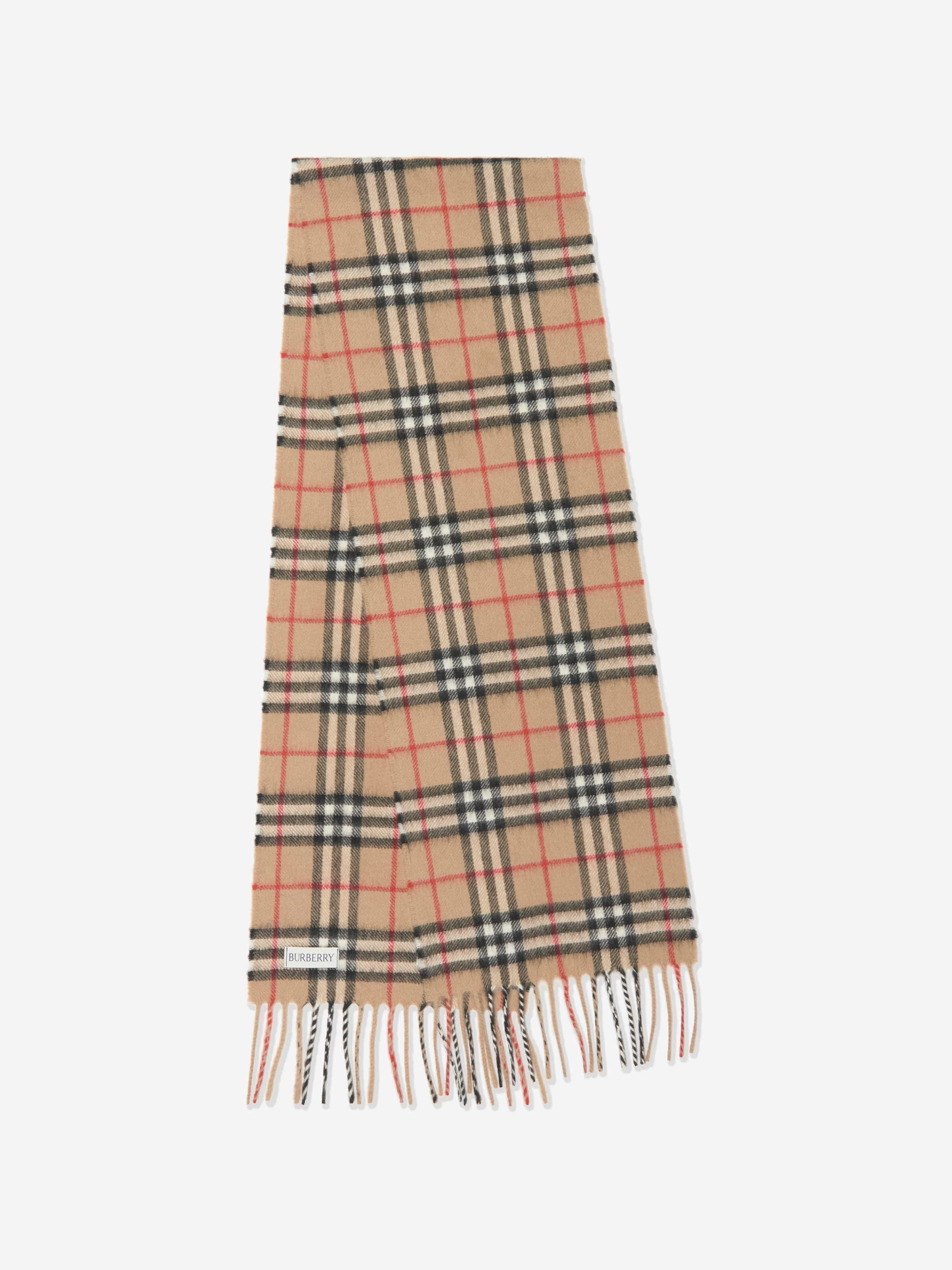 Burberry Kids Vintage Check Cashmere Scarf in Beige (127cm) Cheap Sale How Much