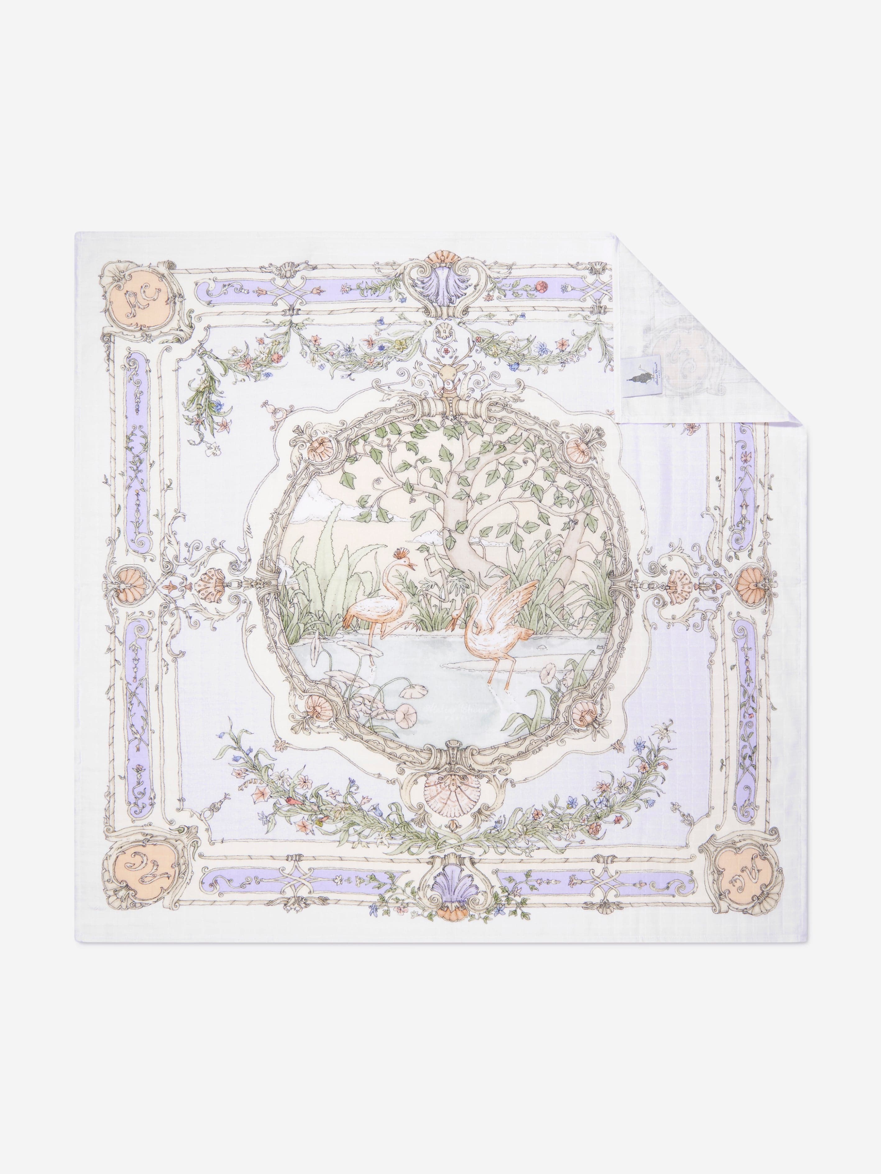 Atelier Choux Baby Girls Tapestry Swaddle in Violet Eastbay Online
