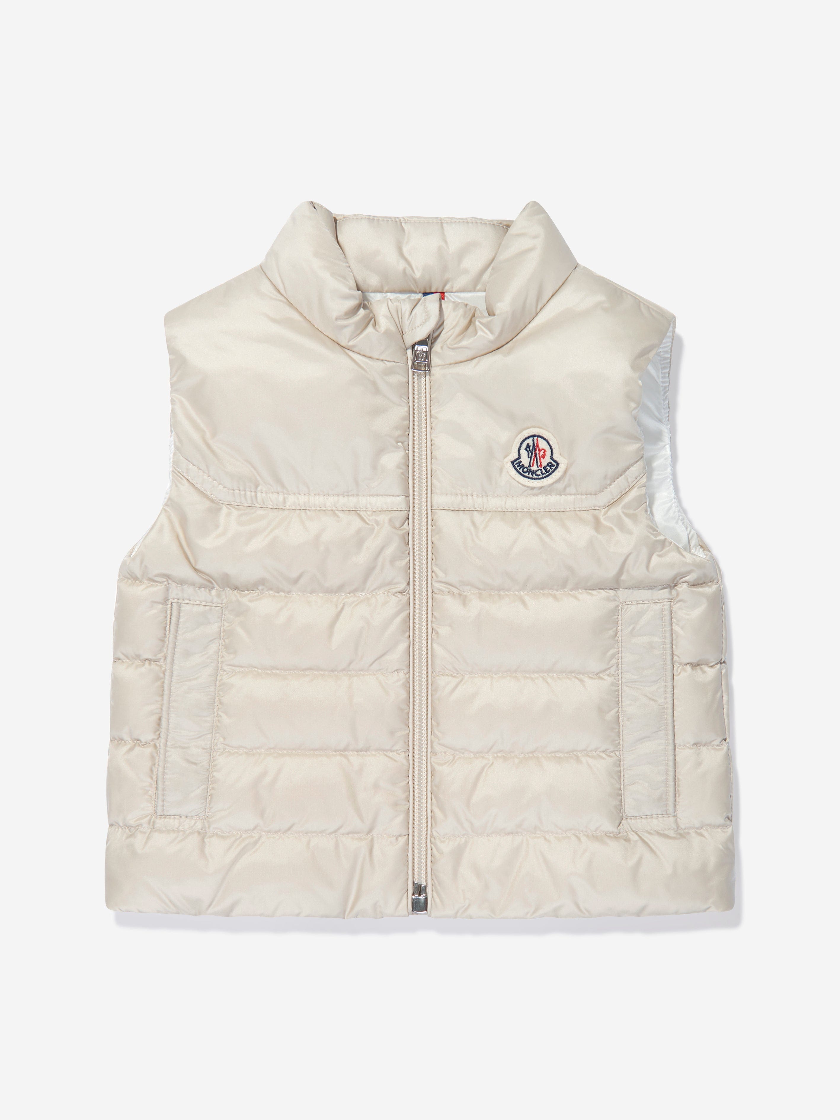 Moncler Enfant Baby Boys Down Padded Camelien Gilet in Beige Cheap Sale Really
