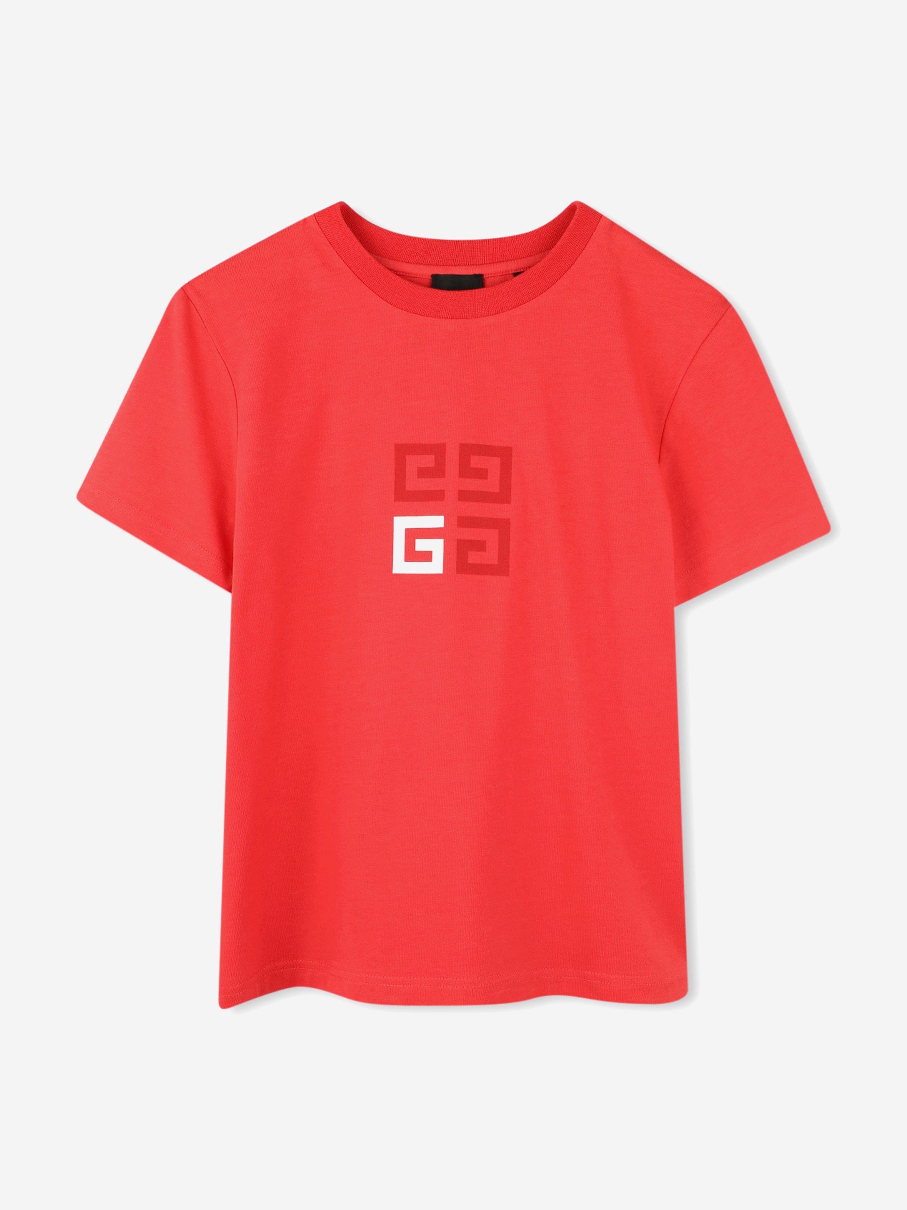 Boys 4G Logo T-Shirt in Red Clearance Online Fake
